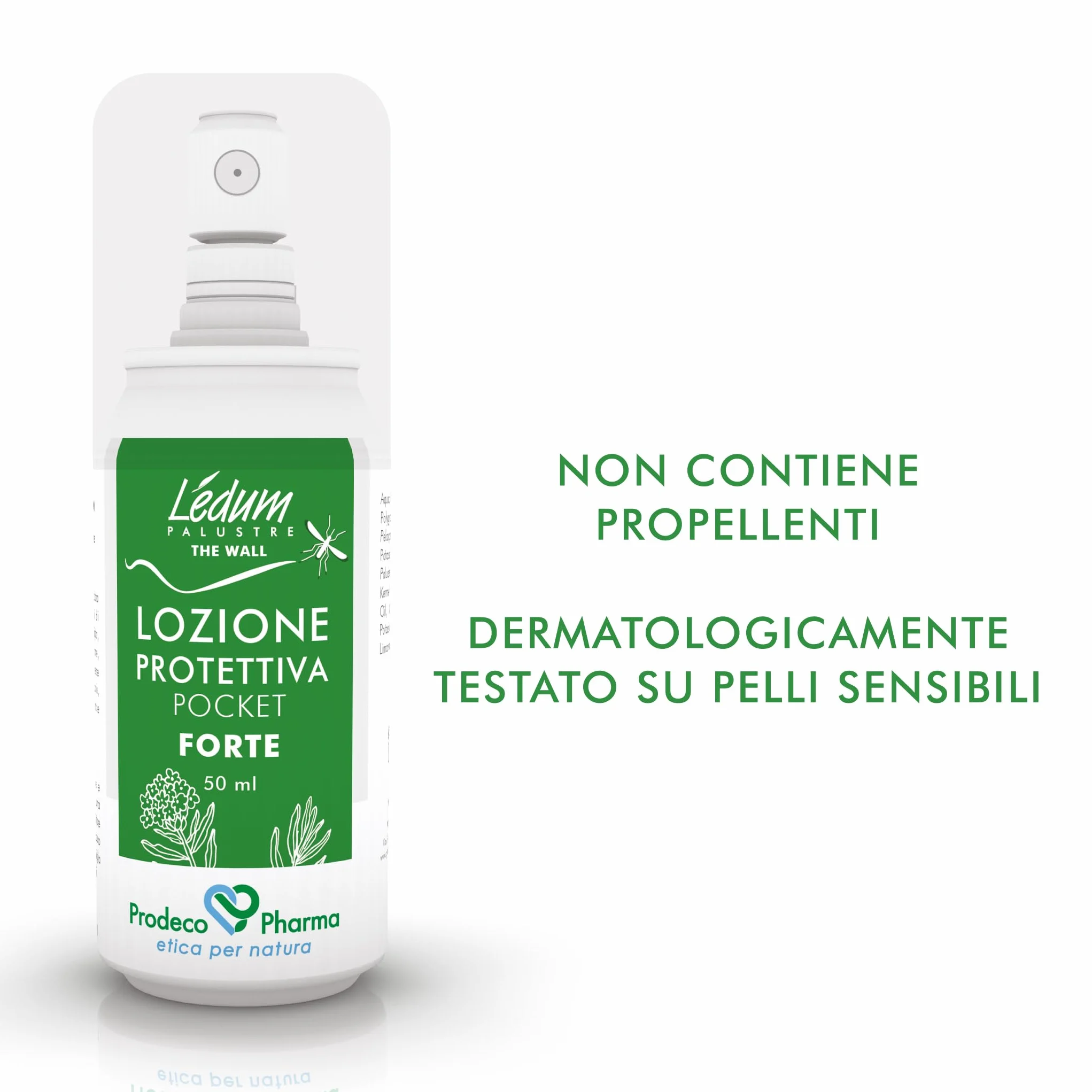 Prodeco Pharma Ledum The Wall Lozione Protettiva Forte Repellente Insetti 50 ml