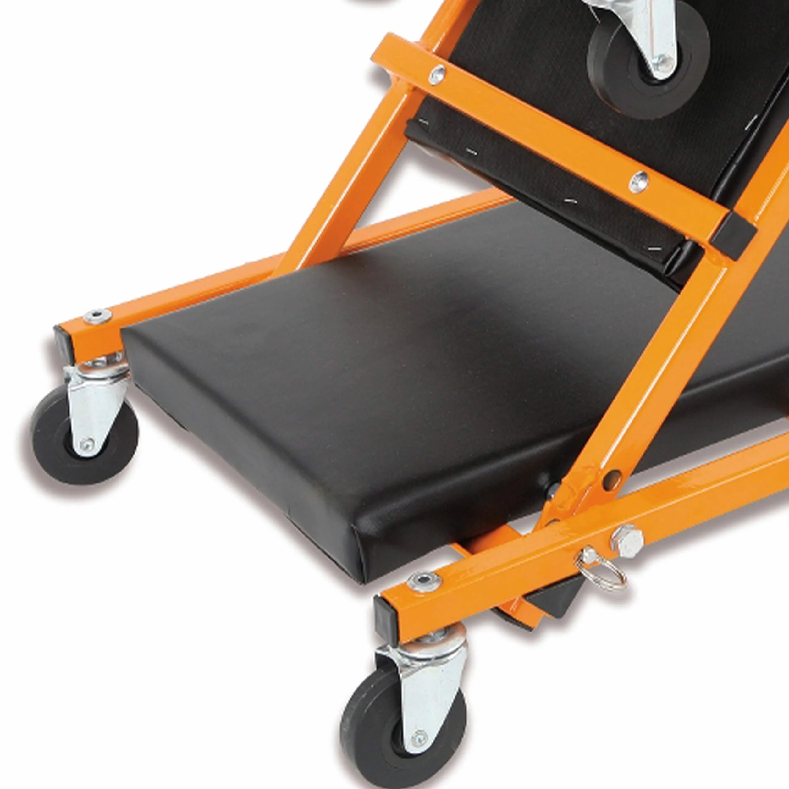 Beta Lettini Sottomacchina Black/Orange 8.21, Struttura Acciaio, Rivestimento PVC, Regolabile