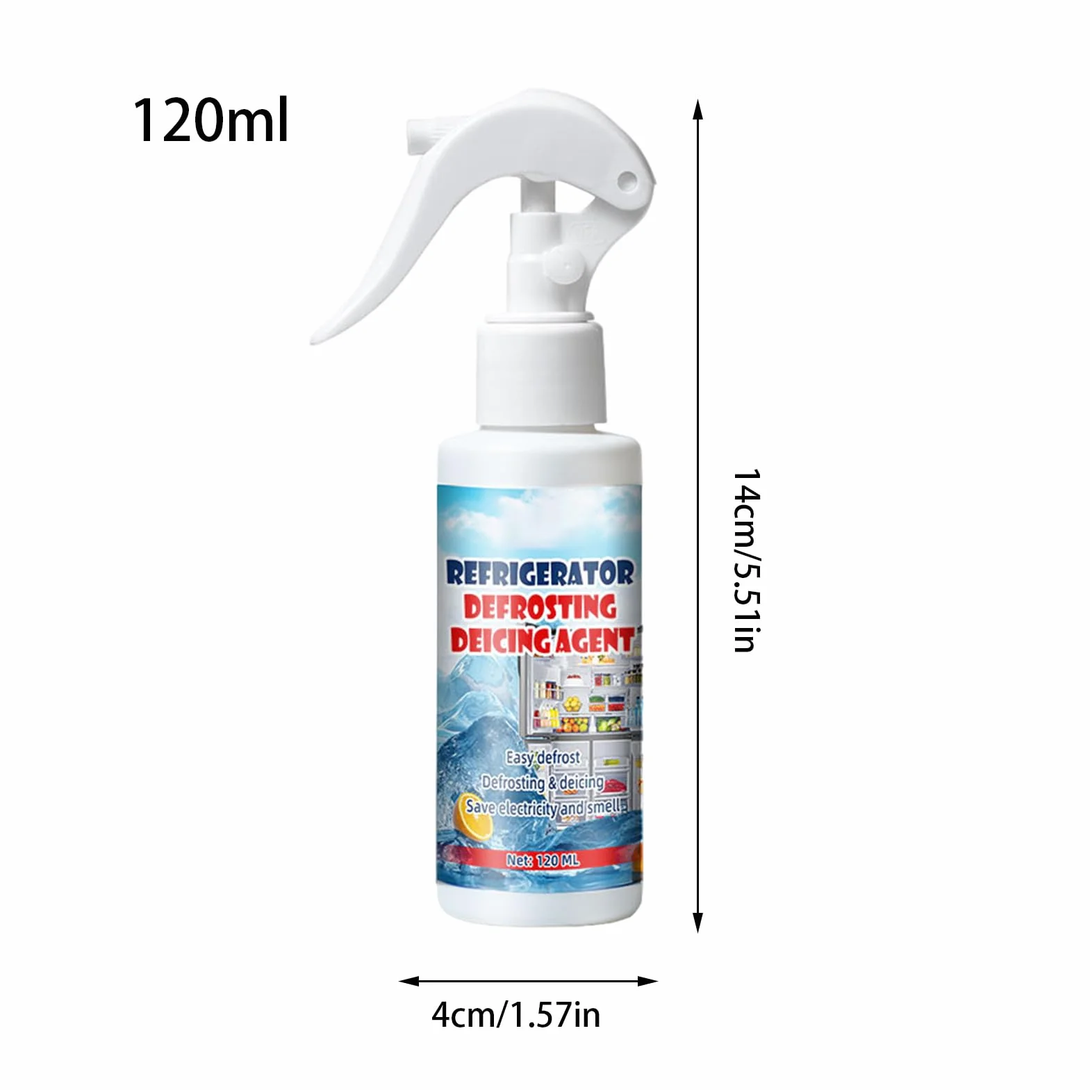 Spray Sbrinatore Per Frigorifero - Antigelo Per Congelatore - Formula Alimentare Sicura Per Vetri
