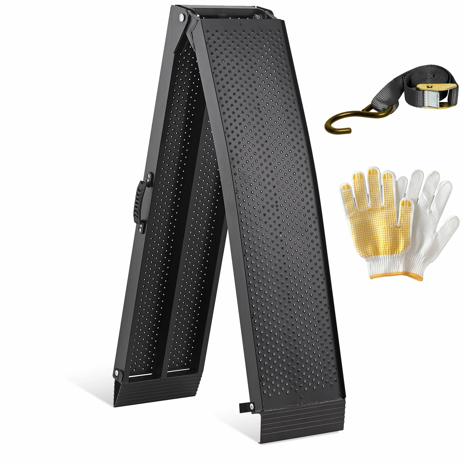 gardhom Rampe per Auto Pieghevole 340Kg Alluminio Rampe di Carico Portatile 228x28x4.5cm Rampa Moto, Adatta A Tosaerba, Biciclette e Quad