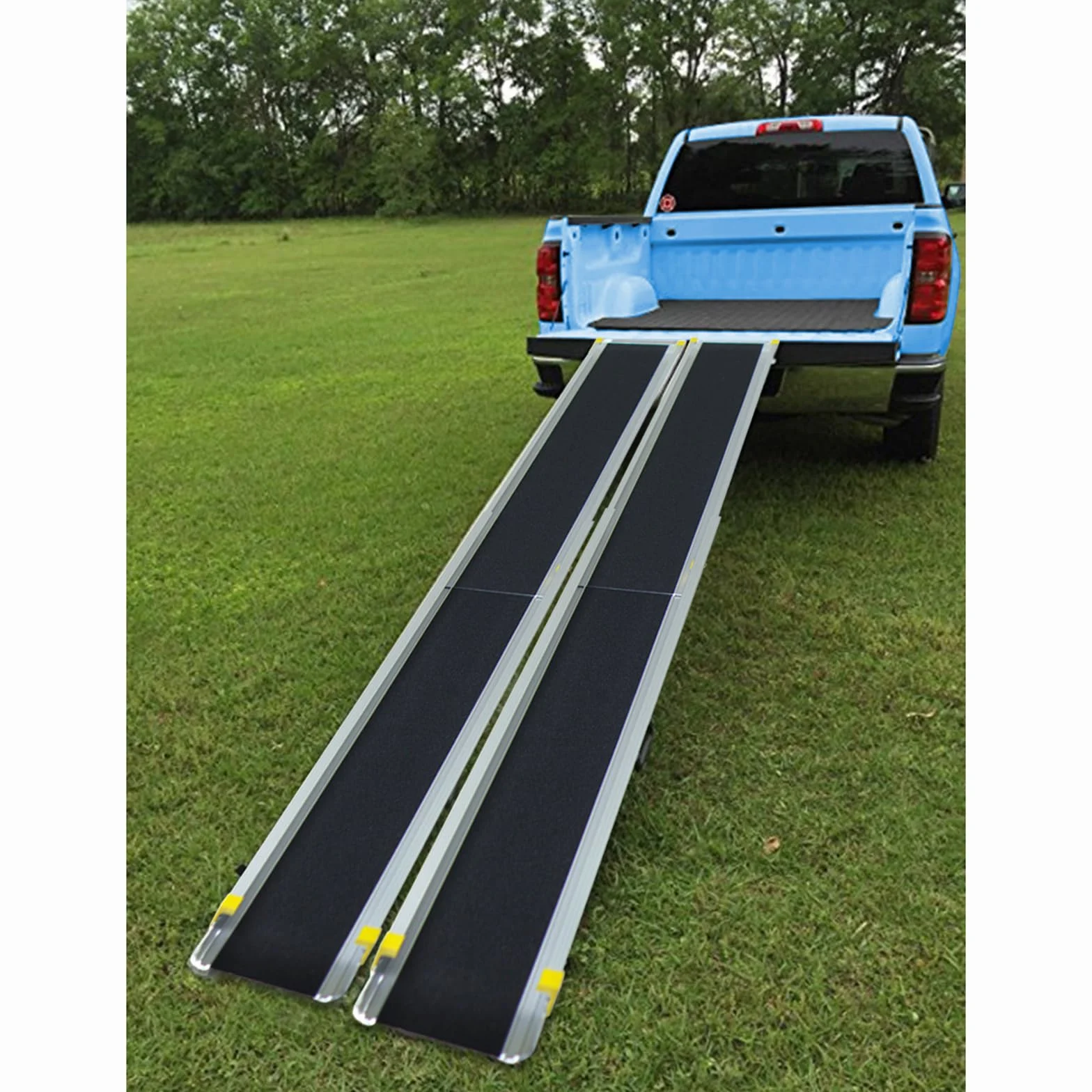 COSTWAY Set di 2 Rampa per Sedie a Rotelle in Alluminio, 3 Lunghezze, Rampa Telescopica Regolabile con Superficie Antiscivolo, con Serrature di Sicurezza, per Gradini Fino a 61 cm (121,5-212,5 cm)