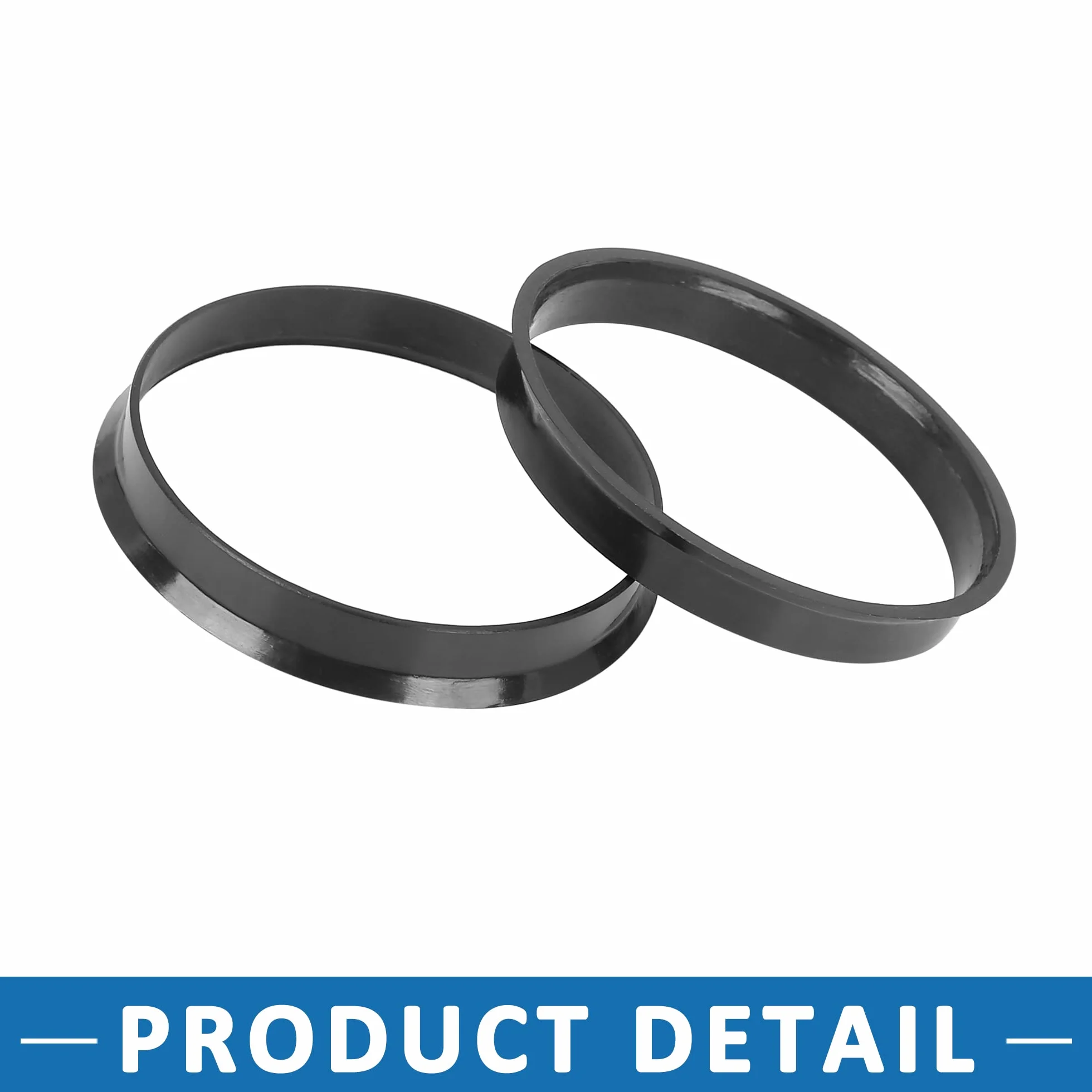 ABSOPRO Mozzo Centrale Anelli da 67,1mm a 65,1mm Plastica Nero Set di 4