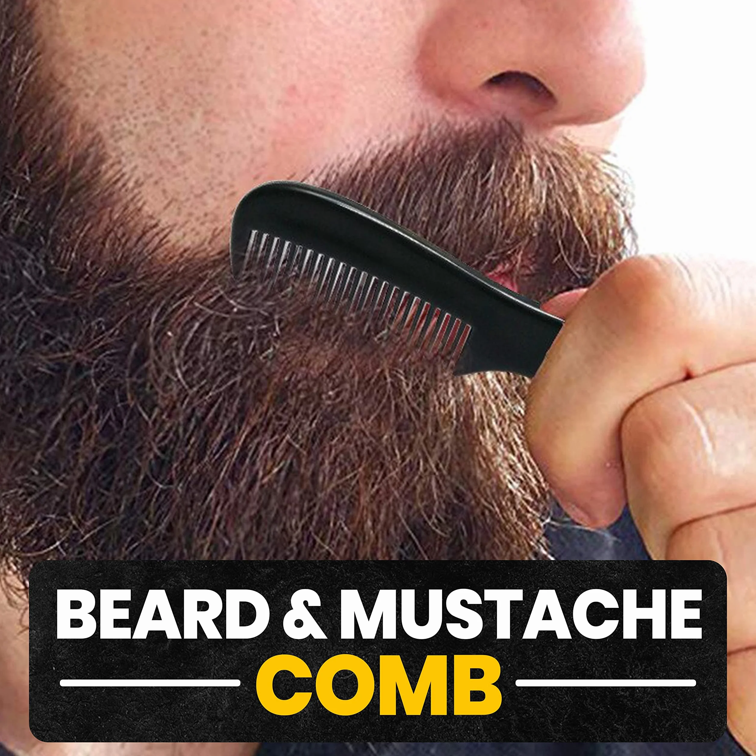Forbici Barba e Baffi Professionali 5" 12.7cm Kit Barba con Pettine e Astuccio