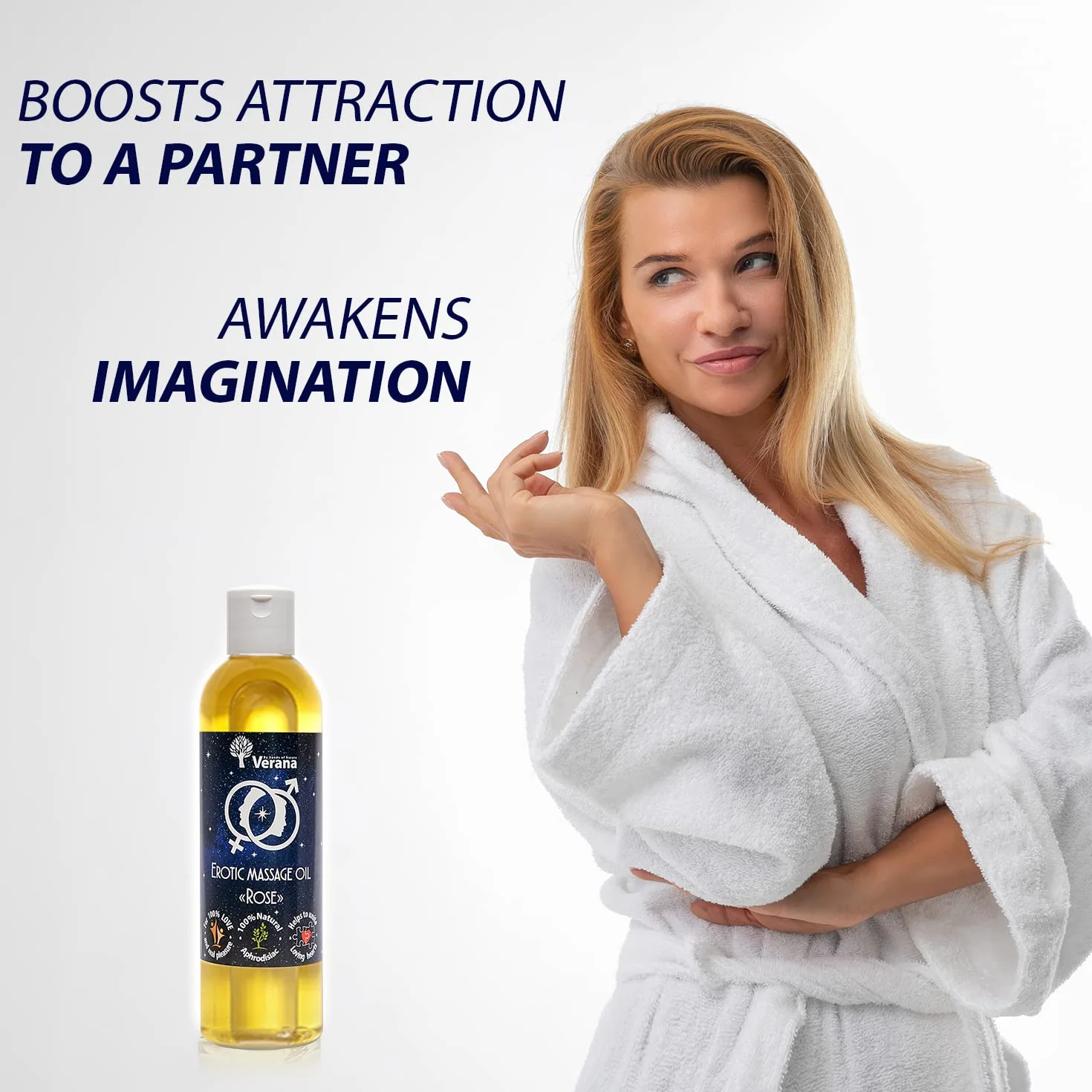 Verana Olio da Massaggio Intimo 250 ml Gelsomino - Lubrificante Sessuale Naturale Bio Vegano Afrodisiaco