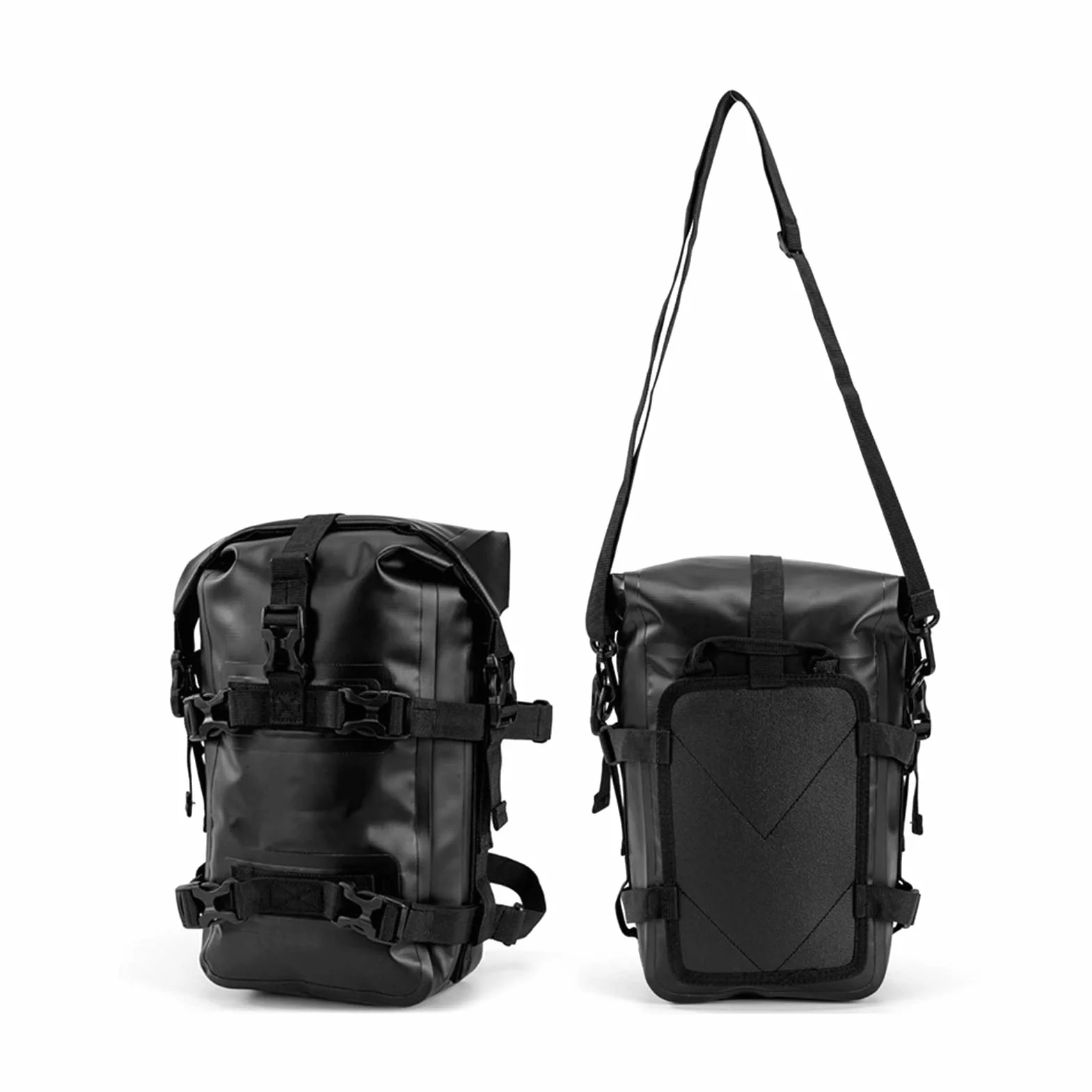 Shkalacar Borsa per Telaio Paraurti Moto, 8 Litri Laterale Completamente Impermeabile - Utilizzabile Come Tracolla