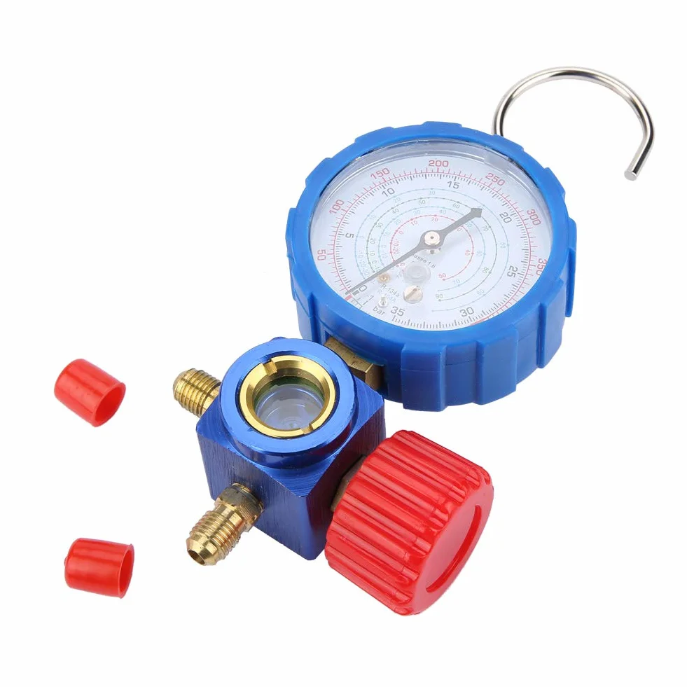 Manometro per Aria Condizionata R 410A Valvola Manometrica 500Psi con Specchio Visivo