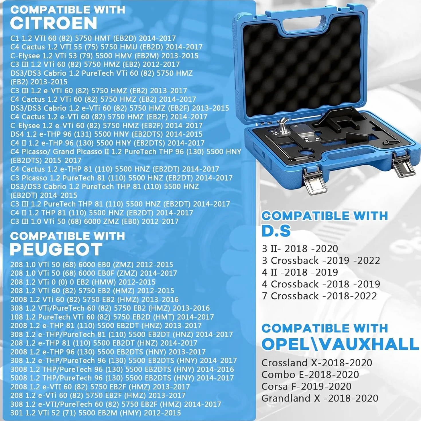 TANIASHOP Kit Messa in Fase Motori PSA 1.0 1.2 PureTech GDI VTi VVT per Peugeot Citroen Opel Toyota – Set Fasatura Professionale Alberi a Camme e Volano