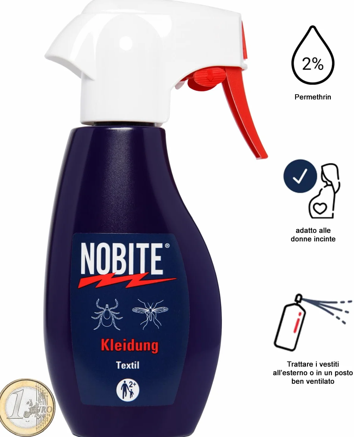 NOBITE Spray Abiti Permetrina 200ml Repellente Antizanzare