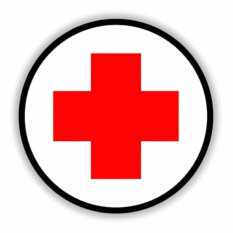 2 adesivi in vinile con croce rossa, 10 x 10 cm, simbolo medico, per auto, finestre, kit di pronto soccorso, decorazione segno di emergenza, # S50404