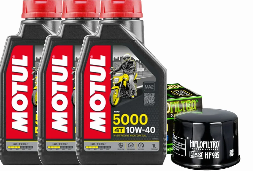 YAMAHA T-MAX 500 Tagliando Olio Motul 5000 10w40 Filtro Hiflo 2001-2011
