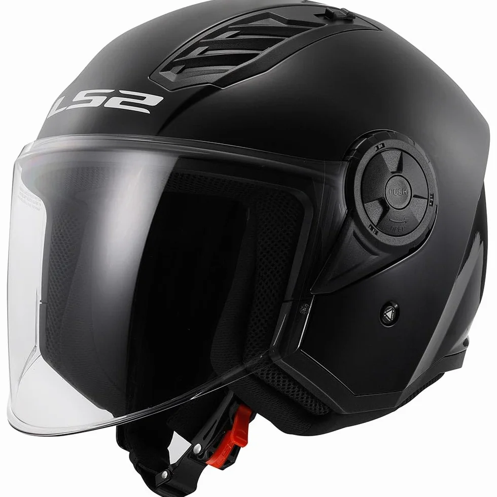 LS2, Casco Moto Jet AIRFLOW SOLID Matt Black, M