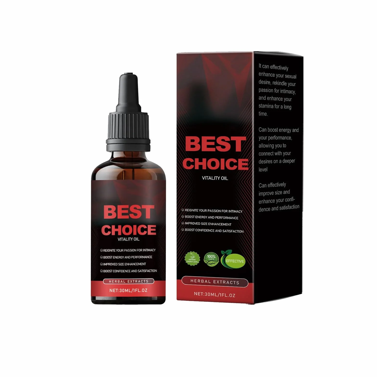 Olio di potenza per uomini set cosmetico miglioramento resistenza durata desiderio ingredienti delicati non irritanti