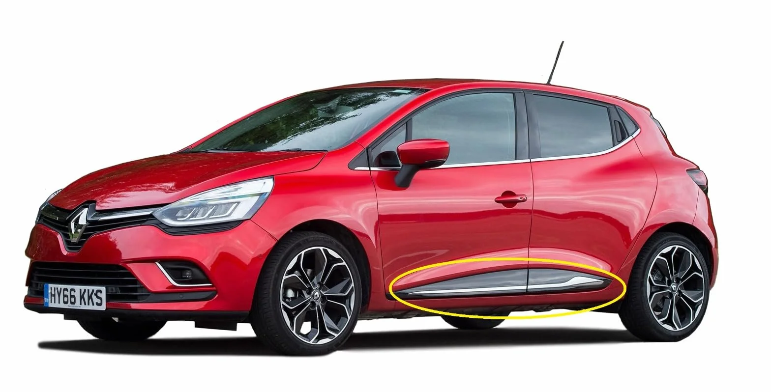 Ricambi Adatto per Renault Clio IV 2012-2018 4 pezzi in acciaio inossidabile rivestimenti cromati portiere laterali