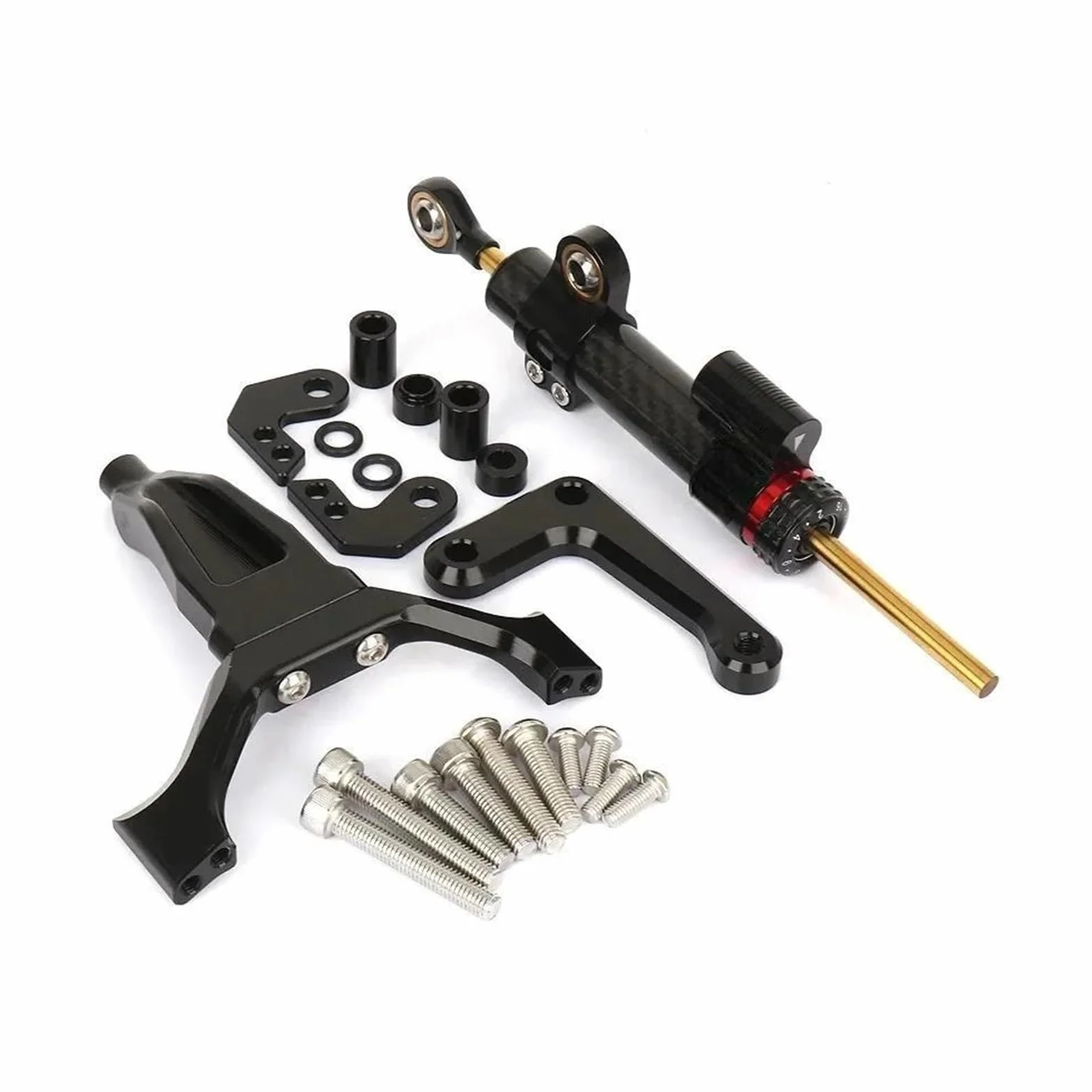 Ammortizzatore Di Sterzo Ammortizzatore Di Sterzo Per Moto Per Yamaha MT09 MT-09 SP 2024 2025 Kit Staffa Montaggio Per (Twill Stabilize Damper) Controllo Direzione(Colore 1)