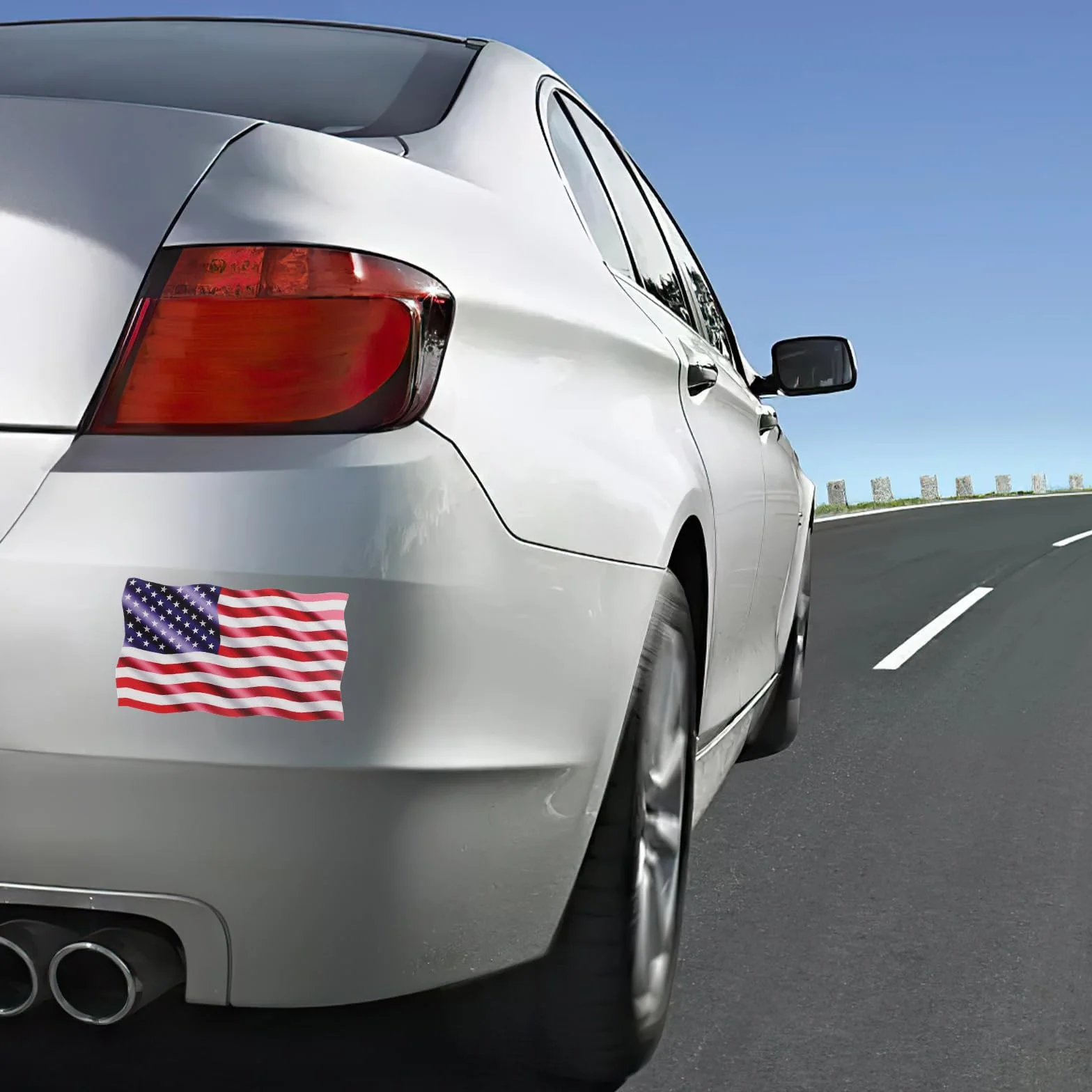 Adesivi Magnetici Per Auto Bandiera Americana 3 Pezzi Riflettente Paraurti Cofano Veicolo