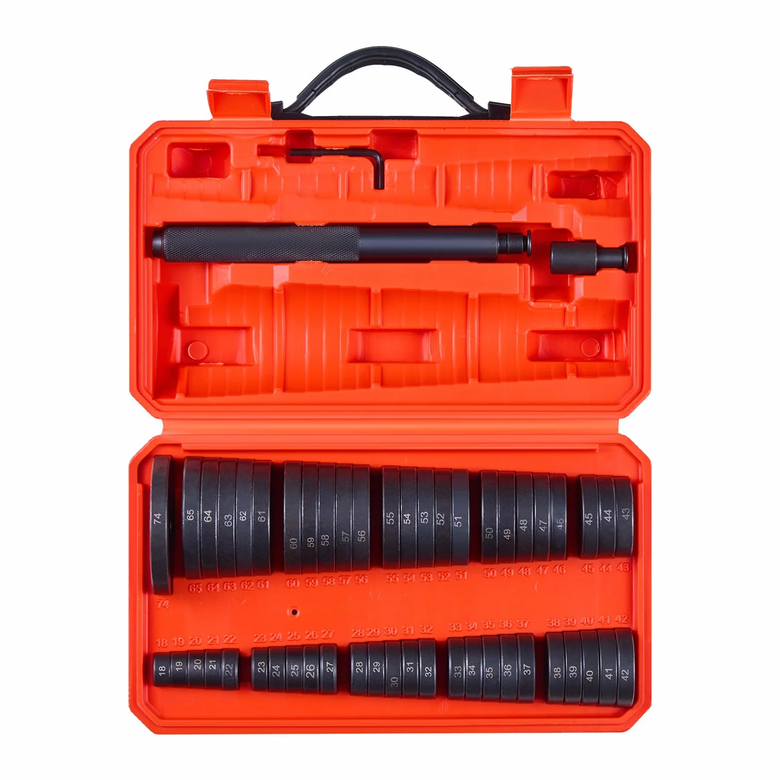 VEVOR Set Estrattori Cuscinetti 52 Pezzi con Boccole Albero Custodia Acciaio Carbonio