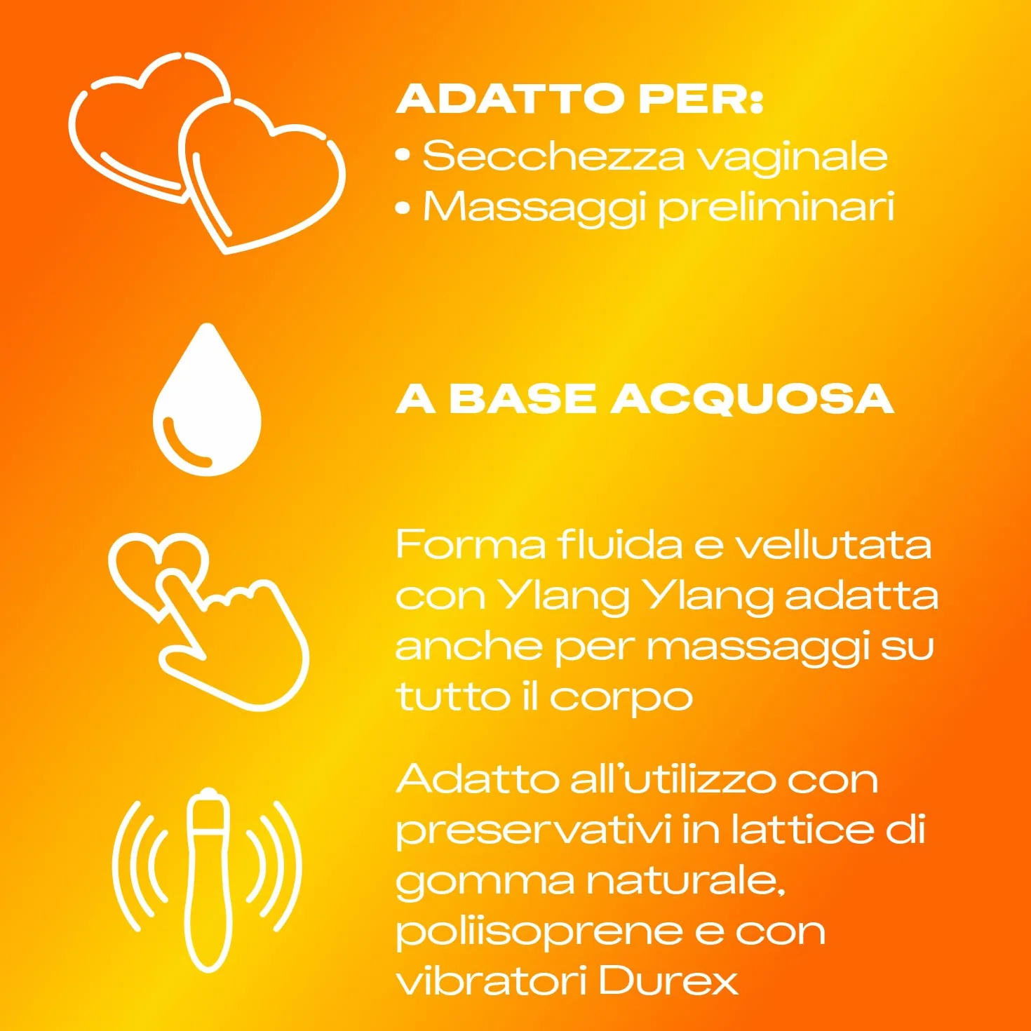 Durex Massage 2 in 1 Gel Lubrificante Intimo a Base Acqua e Gel per Massaggi con Ylang Ylang 200 ml