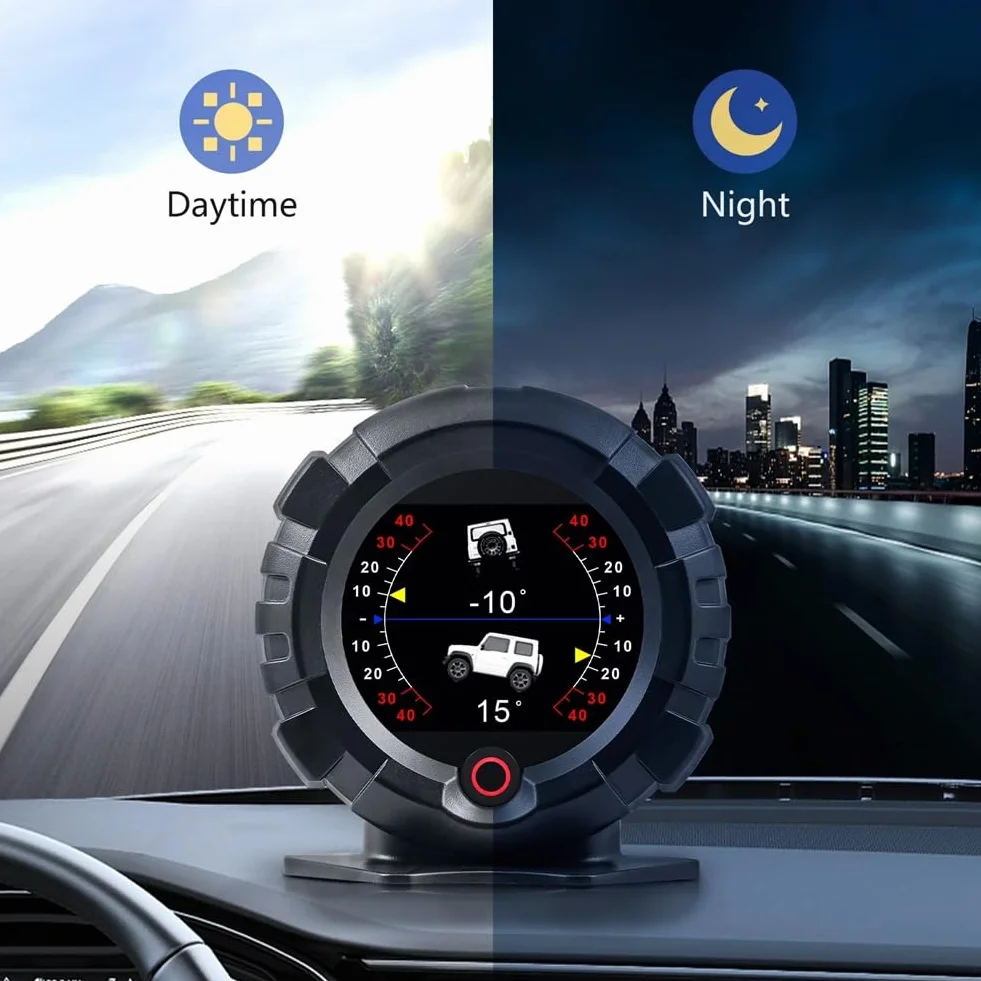 X95 Display GPS Head Up per Auto Fuoristrada - Inclinometro Digitale, Tachimetro e Misuratore di Pendenza