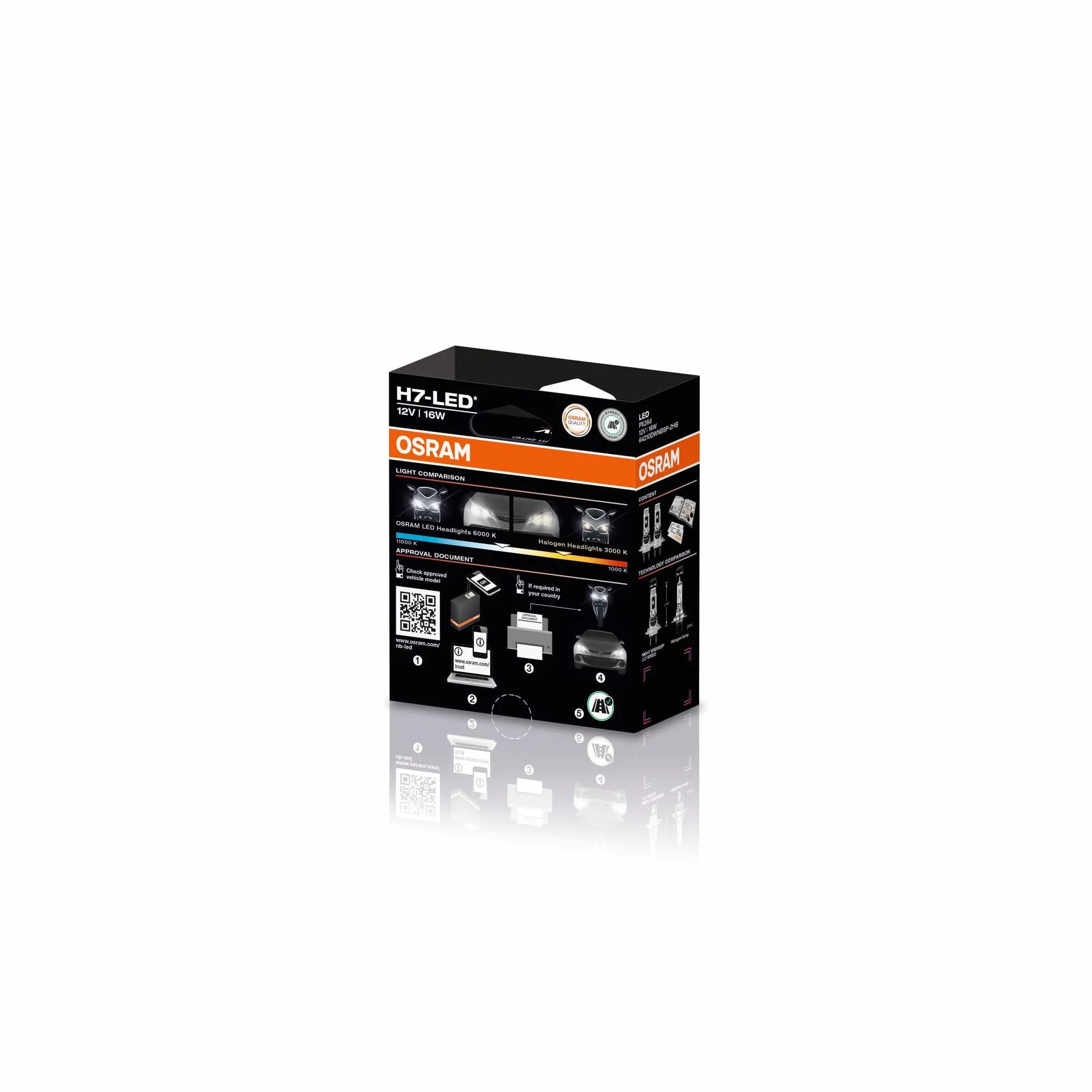 OSRAM NIGHT BREAKER LED SPEED H7 450, abbagliante e anabbagliante a LED 6000K
