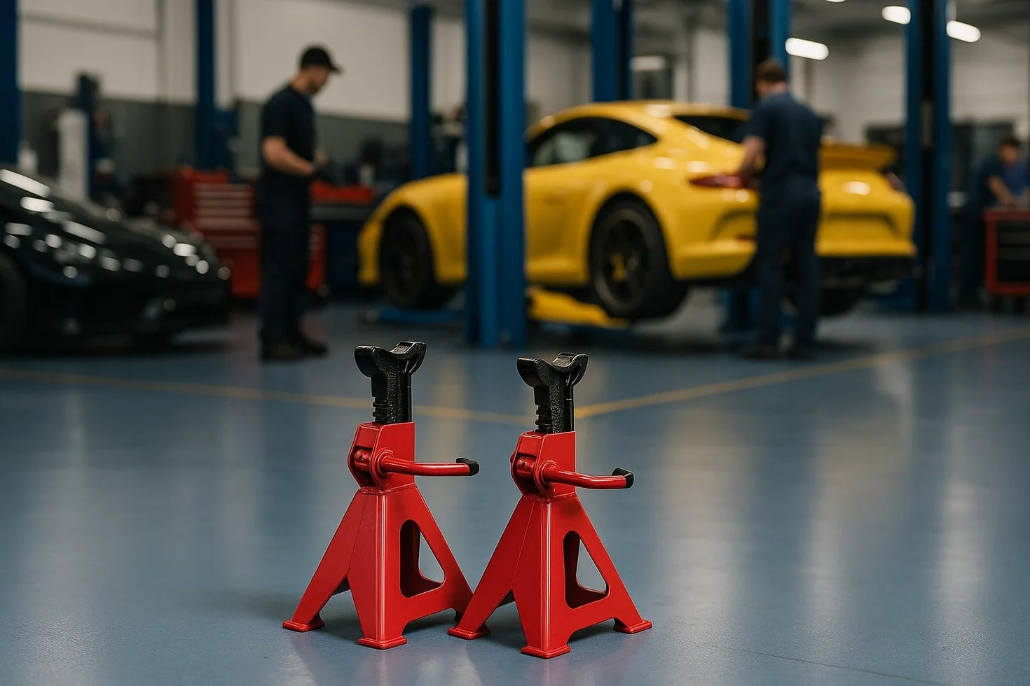 Coppia Di Cavalletti Da Officina 2 Tonnellate Per Manutenzione Auto