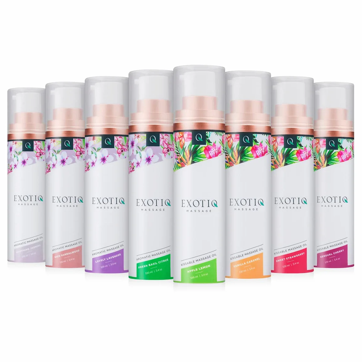 Exotiq Kissable Olio di Massaggio Mela Limone 100 ml - Ideale per Massaggio Rinfrescante Effetto Risveglio