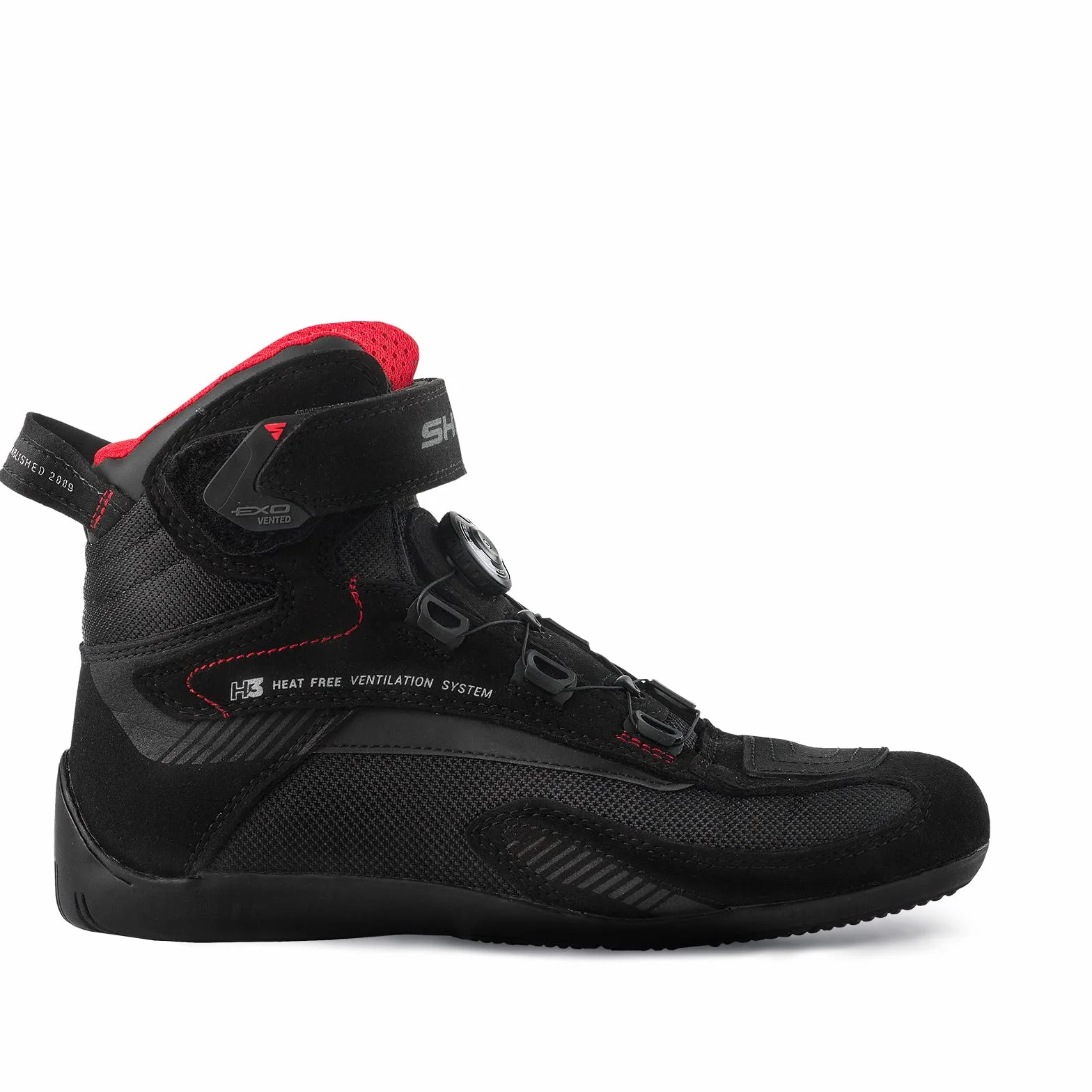 Shima EXO Vented, Scarpe Moto Uomo; Traspirante, Rinforzate Stivali Moto Uomo con Sistema di Chiusura ATOP, Supporto alla Caviglia, Suola Antiscivolo, Impugnatura del Cambio