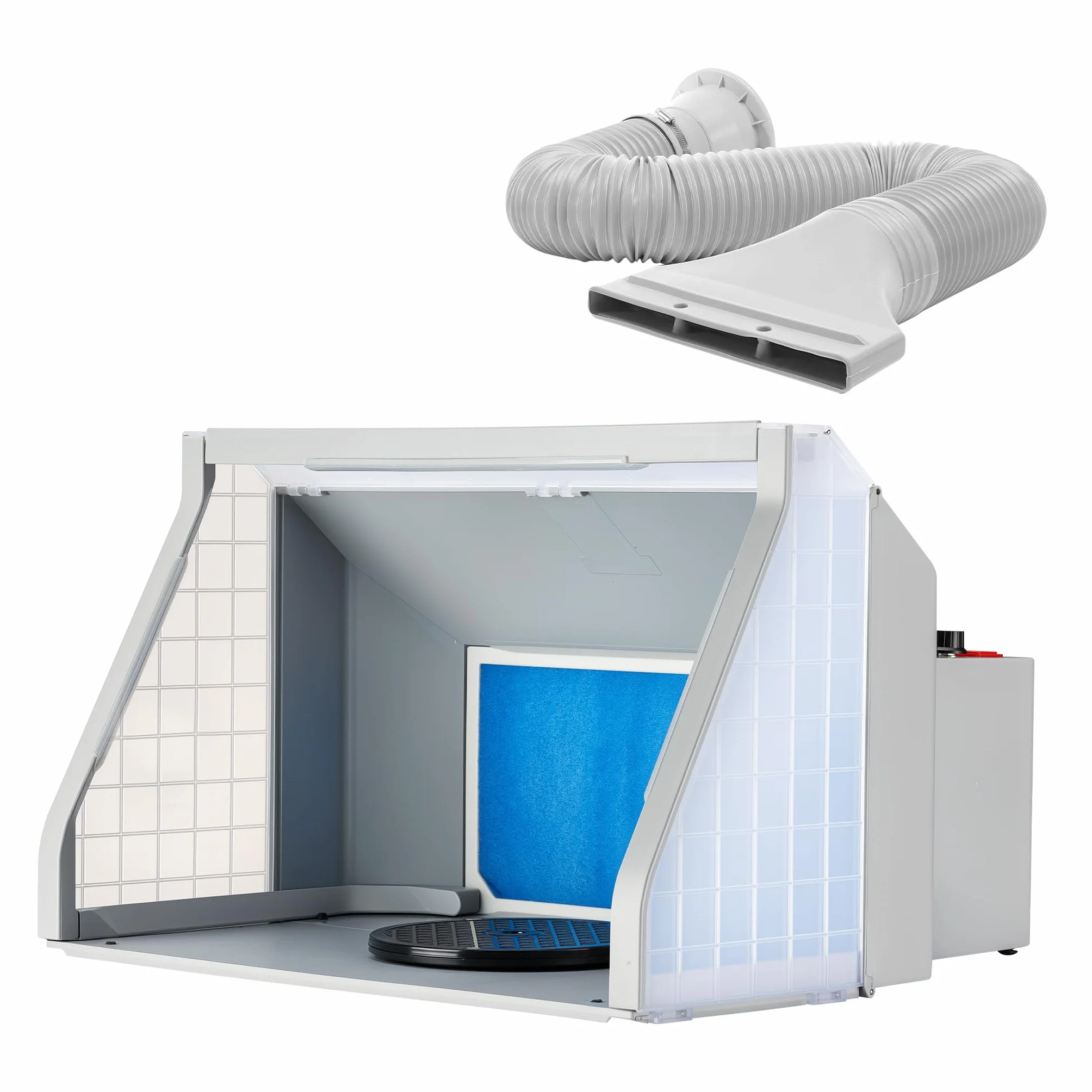Wiltec Cabina di aspirazione per verniciatura 9m³/min con LED, manopola e Doppia Ventola Regolabile
