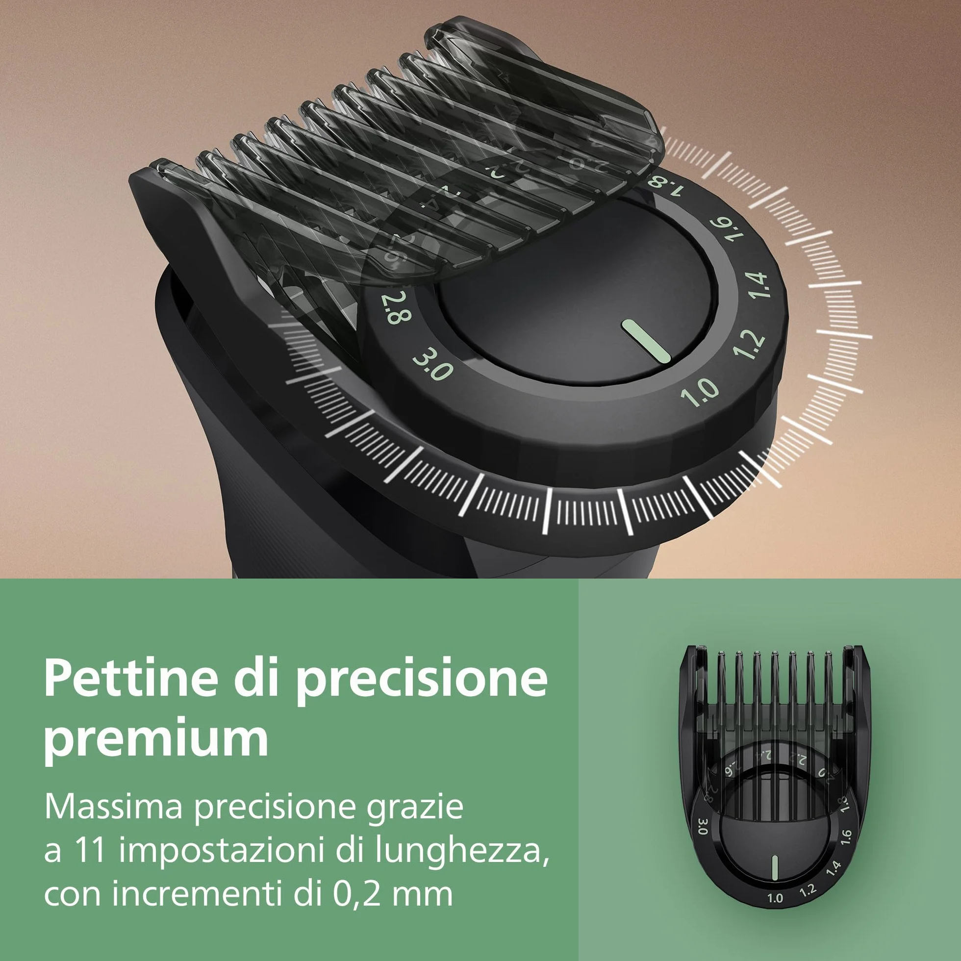 Philips Serie 7000 Multigroom 17 w 1 - Trymer do brody, włosów i ciała, lame metalowe, 26 ustawień długości (0,5-20 mm), MG7961/15