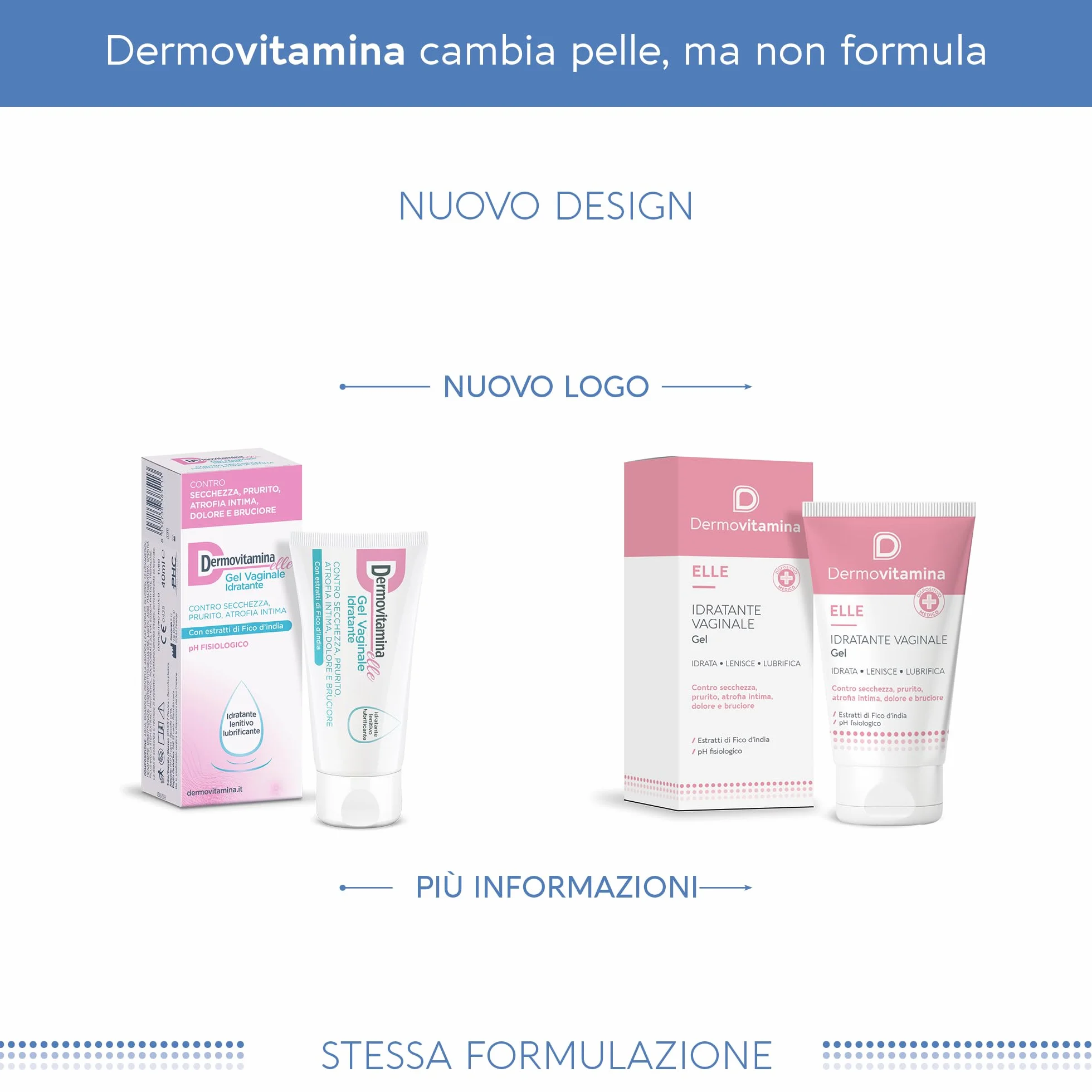 Dermovitamina Elle Gel Vaginale Idratante Igiene Intimo Donna 40 ml