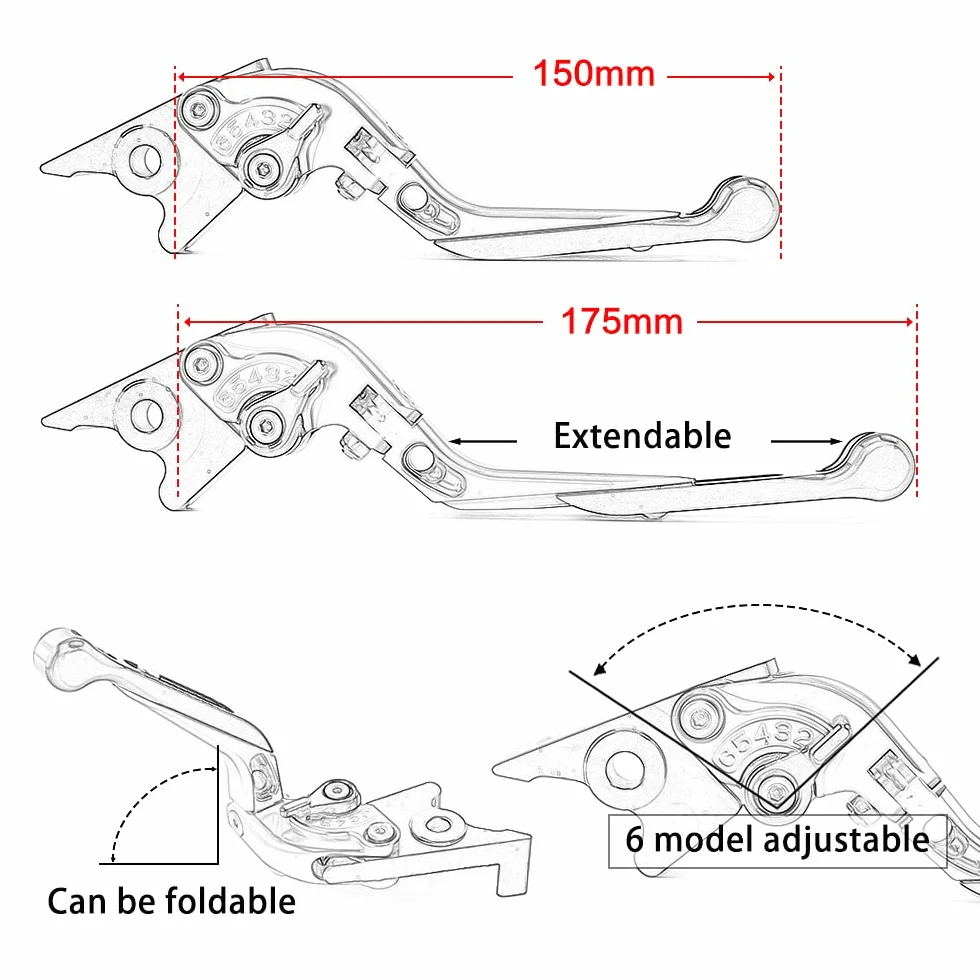 Moto Leve Freno Frizione Pieghevoli Alluminio Regolabile Per Transalp XL750 TRANSALP 750 2023 2024 2025 2026