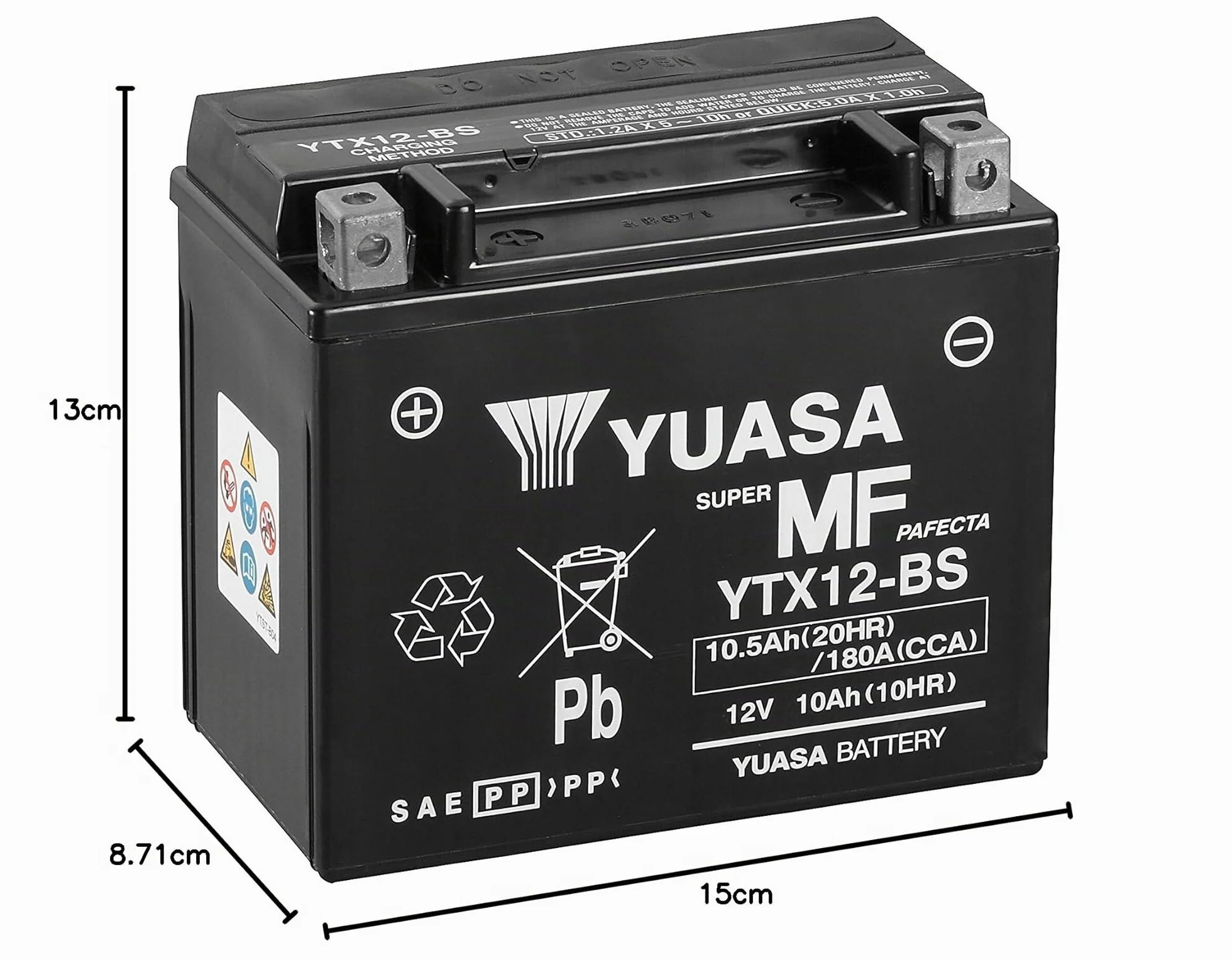 Yuasa YTX12 batteria moto 12V precaricata sigillata