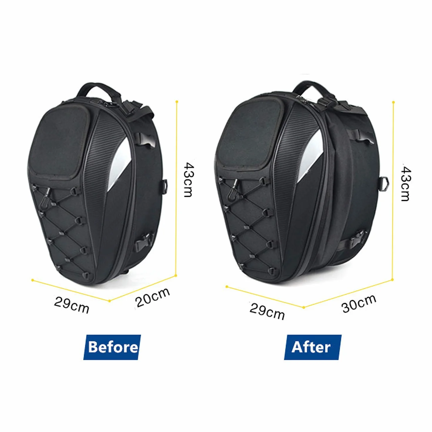 Borsa Sella Moto Posteriore Zaino Casco Doppio Uso