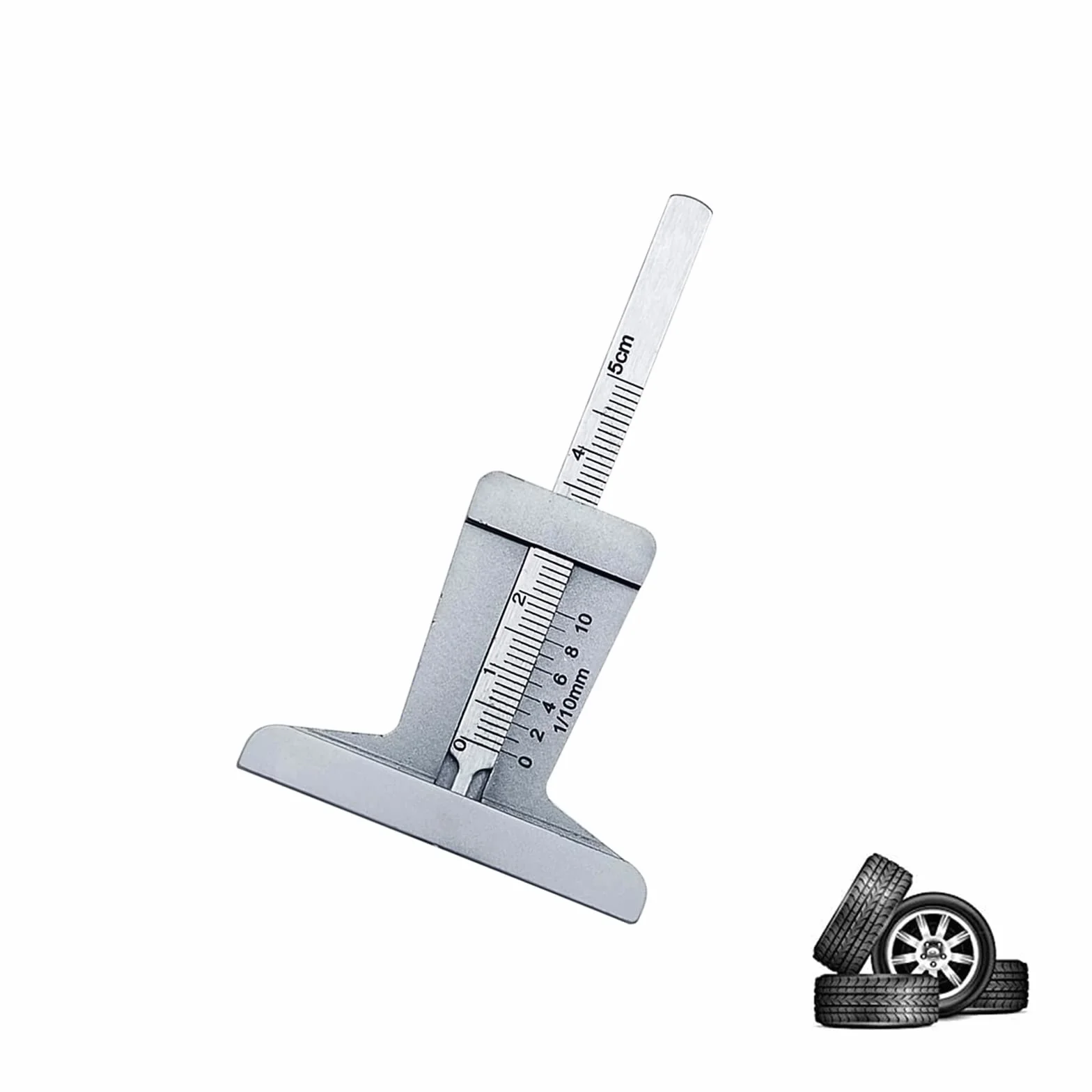 Calibro di profondità del battistrada in Acciaio Inox 0-50 mm per Auto Moto Camion