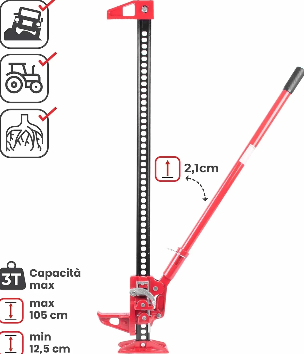 STREND PRO Farm Jack Hi-Lift Binda per Fuoristrada Sollevatore Universale a Cremagliera