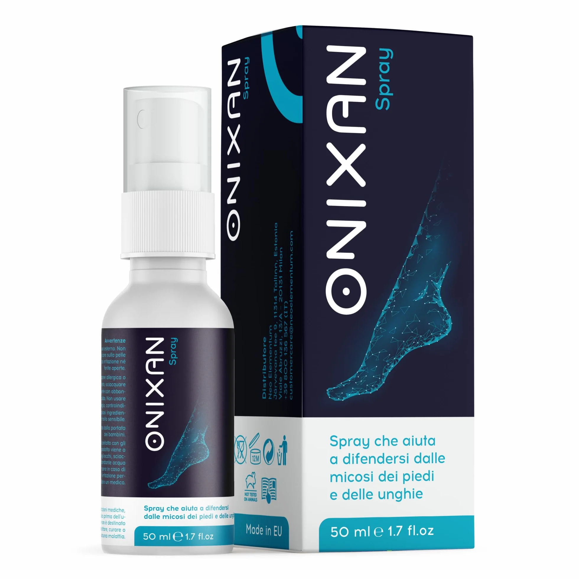 Spray antifungo del piede 50 ml antimicotico per unghie