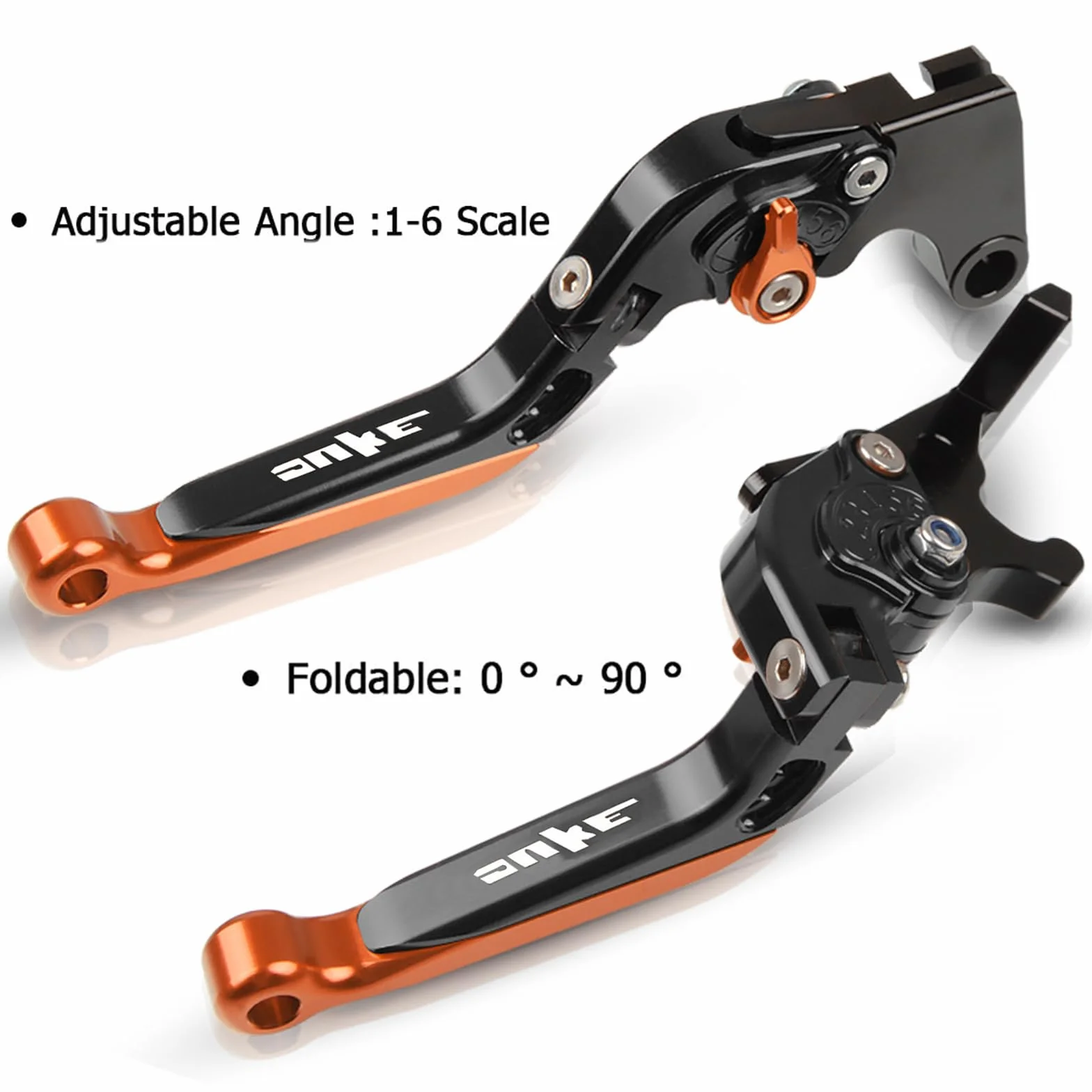 DUKE 125 390 Moto CNC Leve Freno e Frizione Set Nero/Arancione