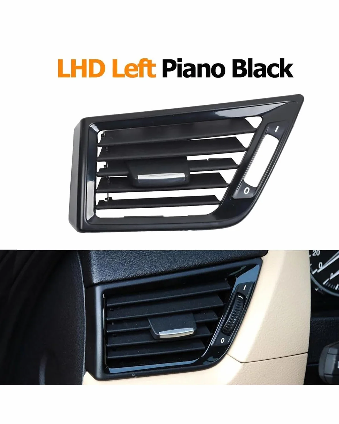 Auto Aria Condizionata Presa per X1 E84 2010 2011 2012 2013 2014 2015 LHD Driver della Mano Sinistra Auto Sinistra Destra Centro Aria Condizionata AC Griglia Sfiato(Matt Black Right)