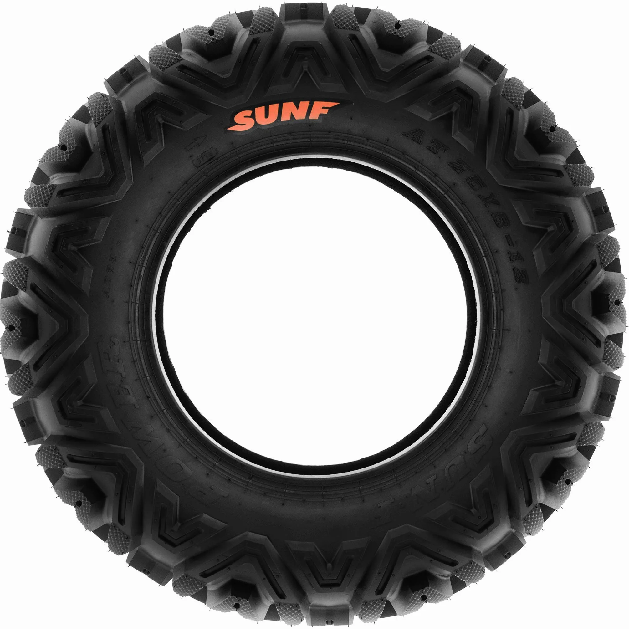 SunF A033 25x8-12 25x8x12 Quad ATV UTV Pneumatici, 6 PR, Tubeless Quad Pneumatici POWER I E4 Mark, set di 2