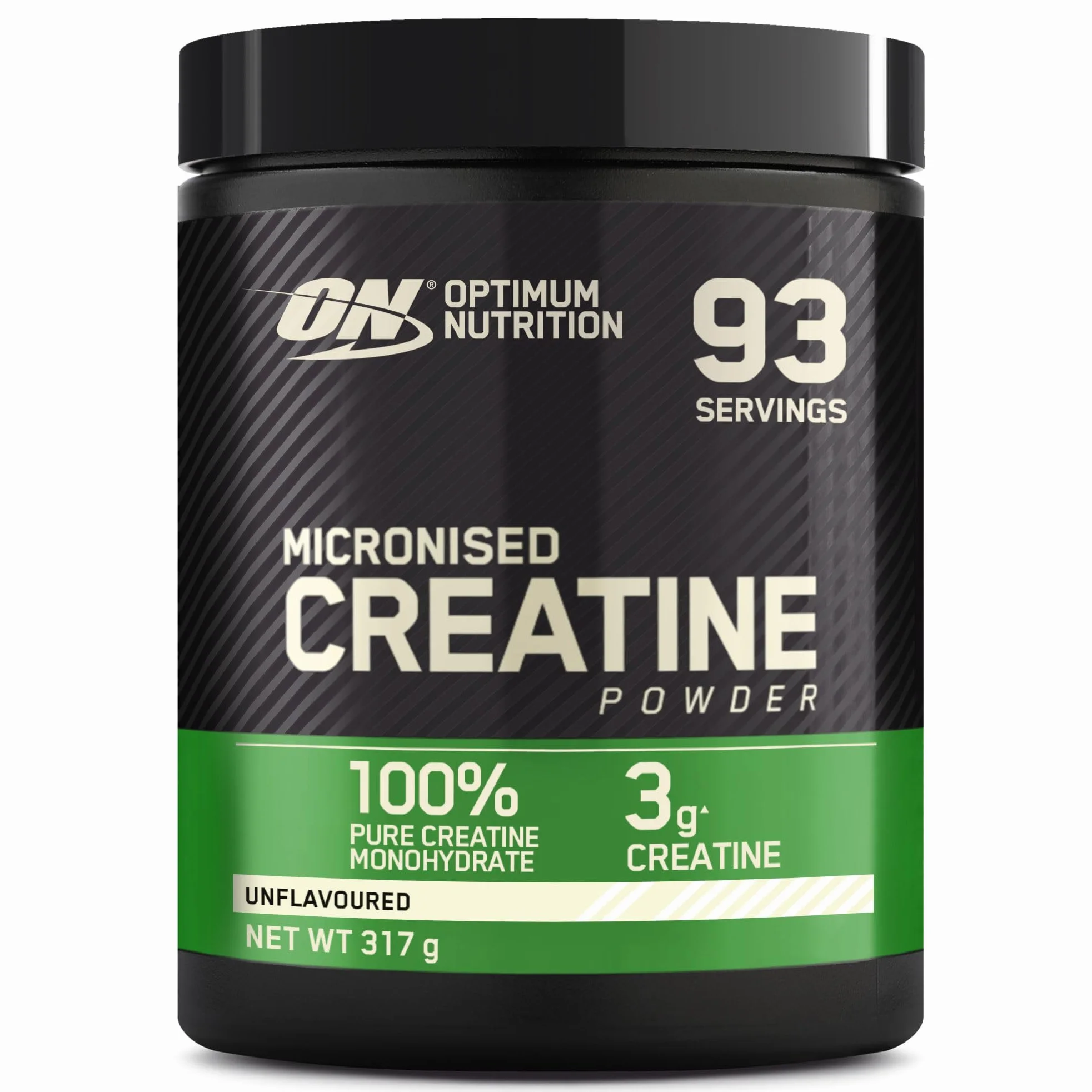 Optimum Nutrition Creatina Monoidrata Micronizzata in Polvere, 100% Pura, 317 g