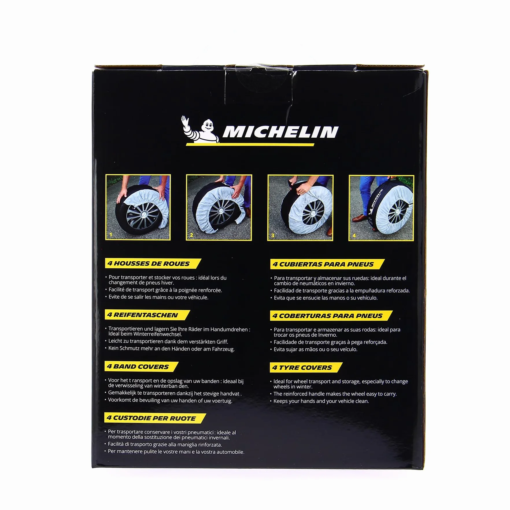 Michelin Fodere borsa copriruota pneumatico Set da 4