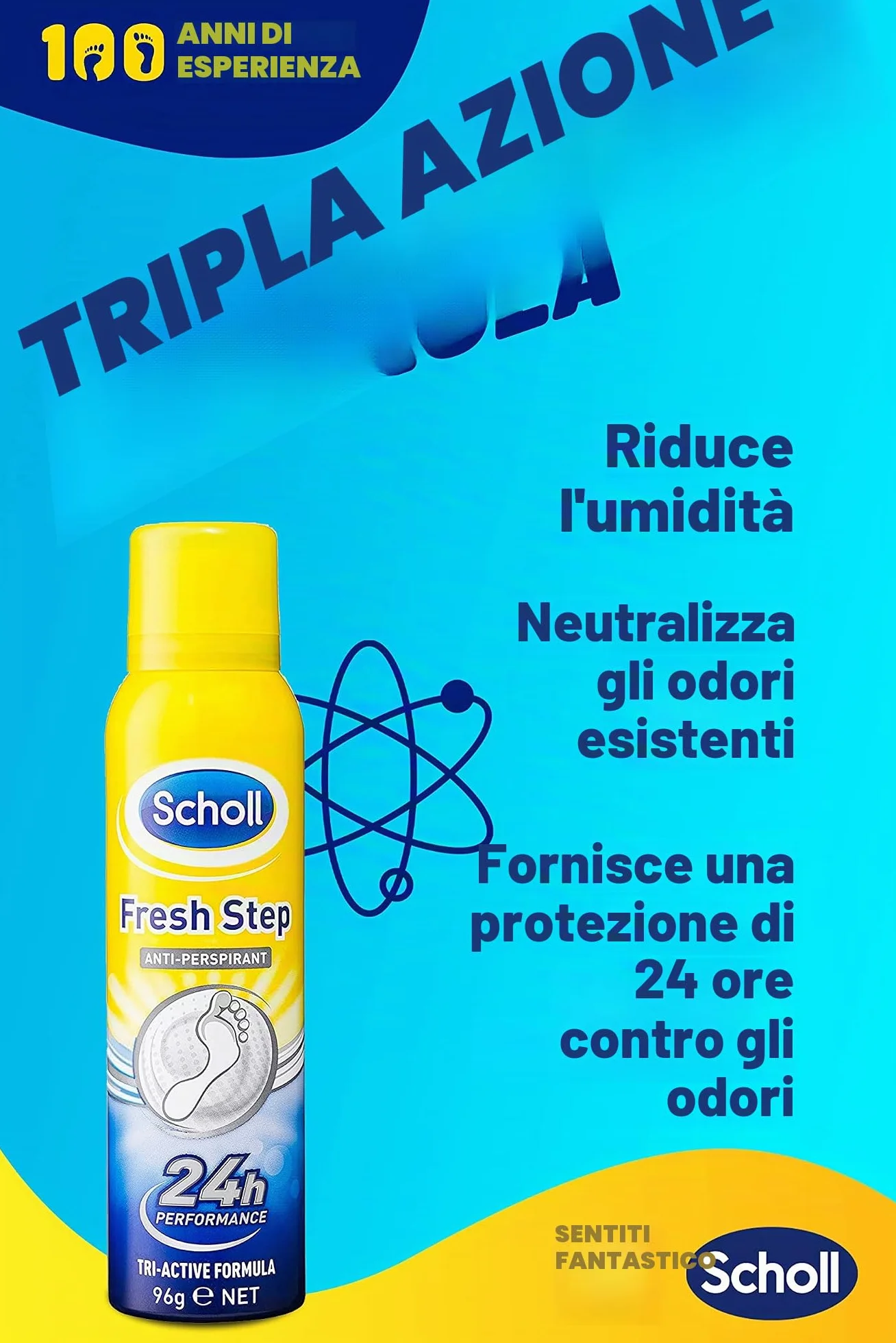Scholl Fresh Step spray antyperspiracyjny do stóp