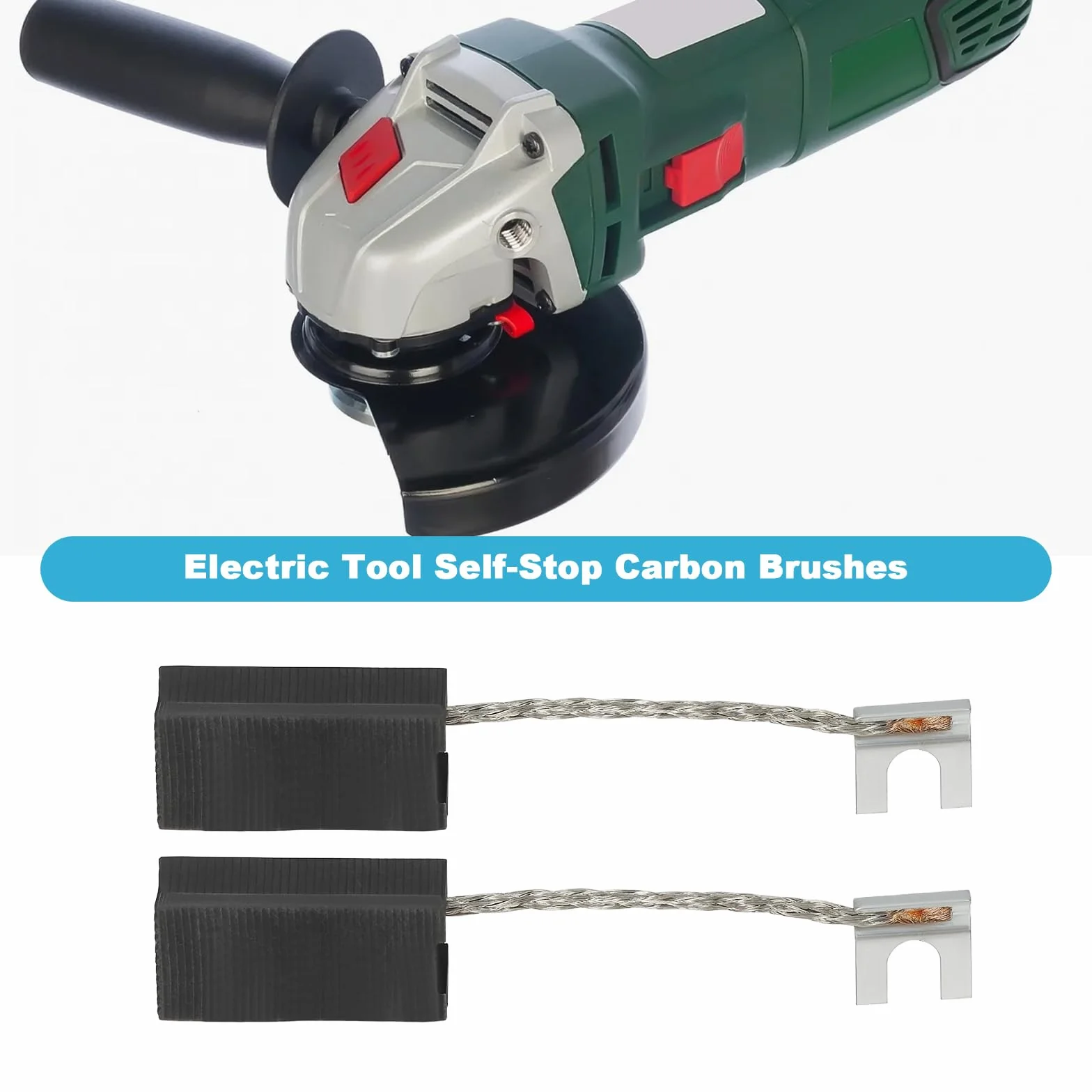 2 Coppie Di Spazzole Di Carbone Auto-arrestanti Per Utensili Elettrici 6,3x12,5x22 Mm Compatibile Con Bosch PWS 6000 PWS 14-180 GPO 12 1518