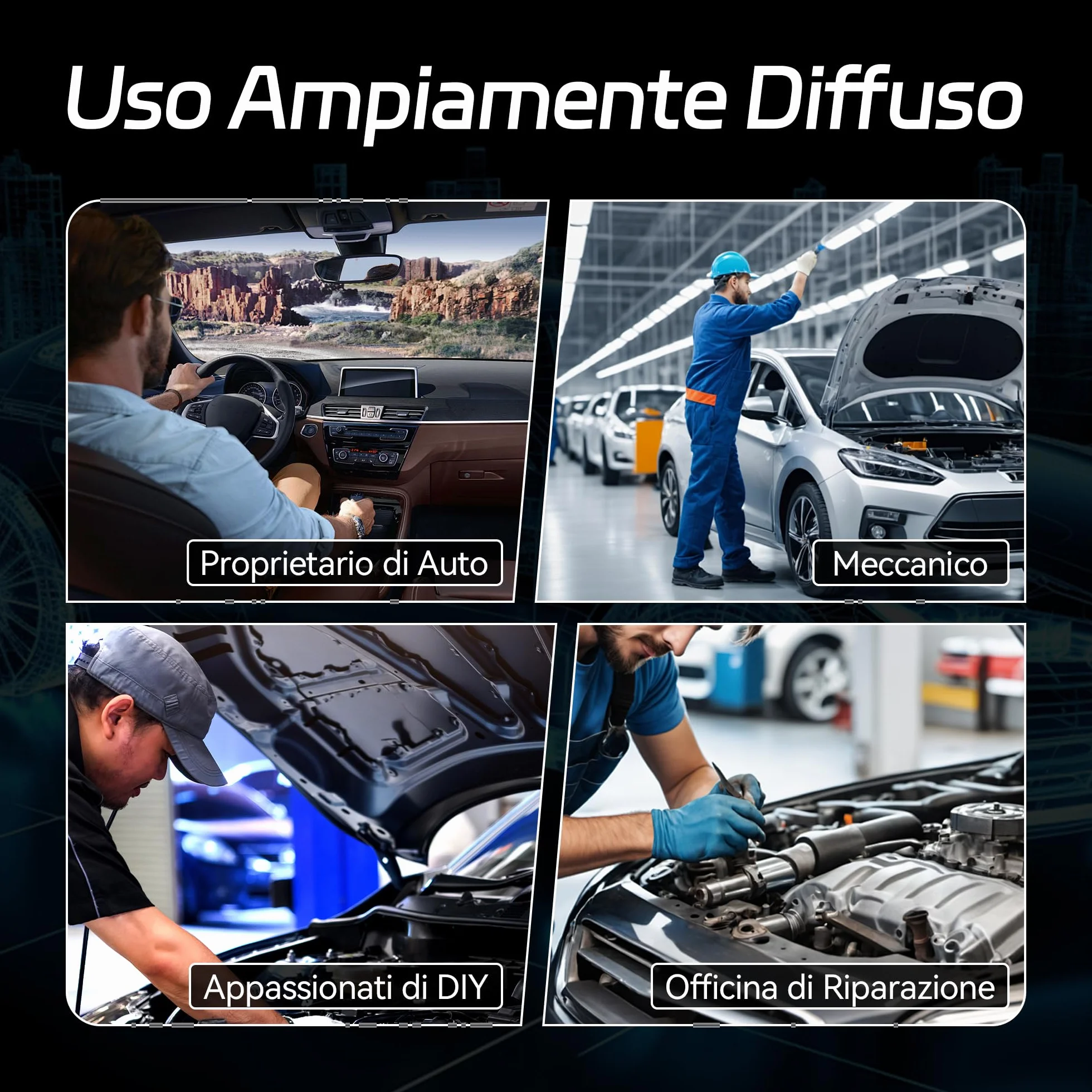 KONNWEI KDIAG OBD2 Scanner Bluetooth, tutti i sistemi diagnostici, 5 reset, lettore di codici auto per iOS e Android, senza abbonamento