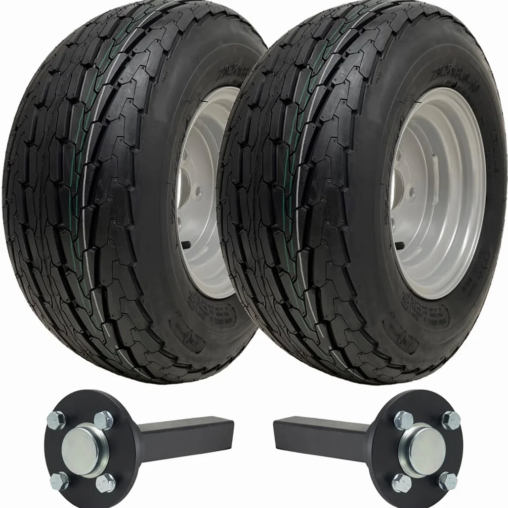 Kit Rimorchio ad Alta Velocità Parnells 20.5x8.00-10 6.00x10 4/100 Cerchioni Mozzi M12 100 PCD 35x35-4 Strati 520 mm 412 kg