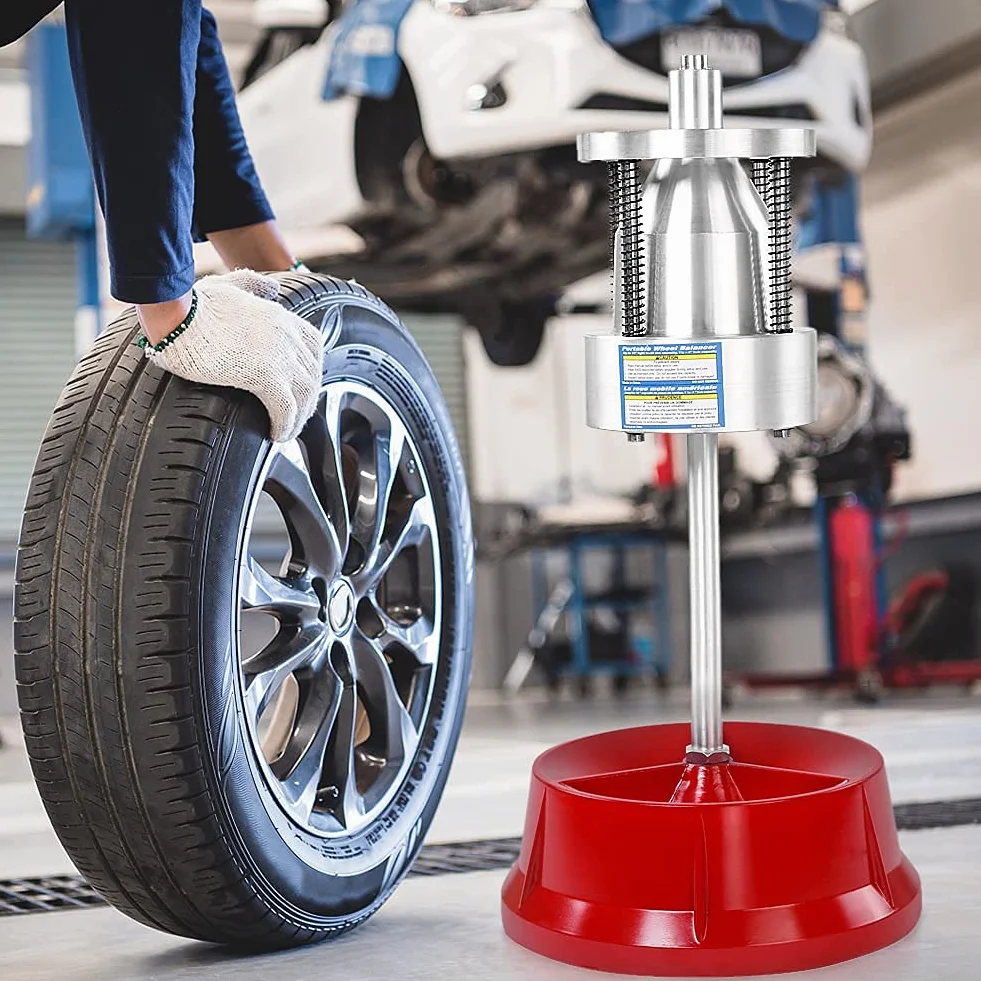Ejoyous Equilibratrice Pneumatici, Mozzi Portatili per Camion per Auto Bilanciatore di Pneumatici, per Ruote a Bolla, Equilibratrice per Ruote per Auto, Equilibratrice per Ruote per Camion