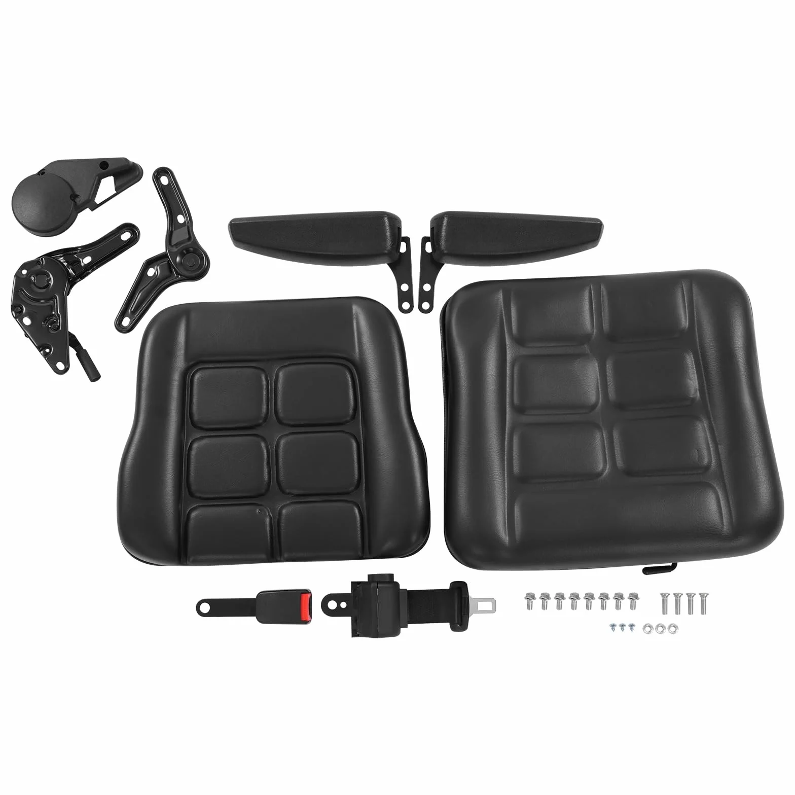 Seggiolino universale per carrello elevatore sedile trattore regolabile in pelle PVC fino a 100 kg