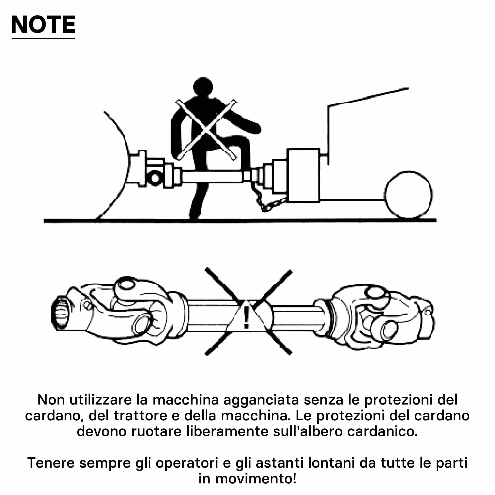 Wiltec Albero cardanico T4 Giunto cardanico 520mm 460Nm 540rpm Cardano 40kW (55CV) 2X 1 3/8" 6 Denti