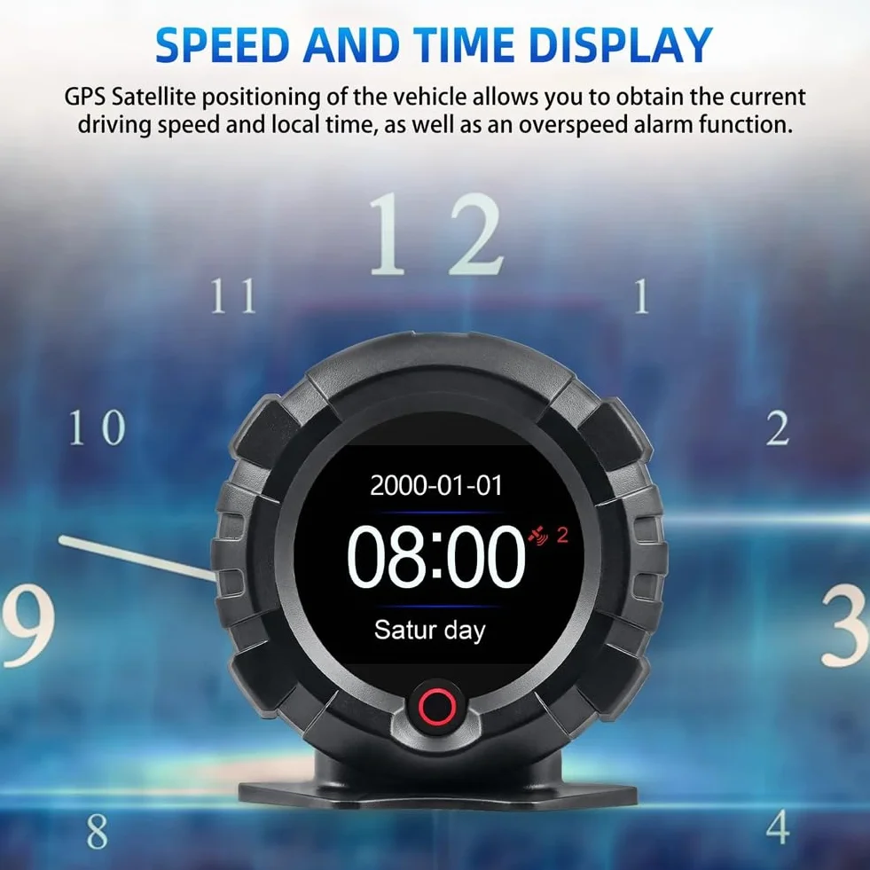 X95 Display GPS Head Up per Auto Fuoristrada - Inclinometro Digitale, Tachimetro e Misuratore di Pendenza