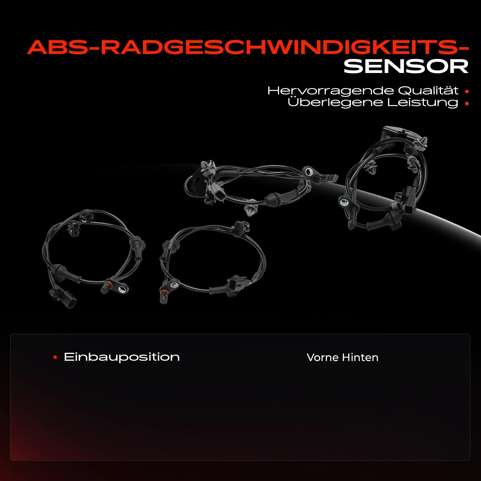 Frankberg 4x Sensore di velocità Sensore Velocità Ruota Sensore ABS di velocità ABS Anteriore Posteriore Compatibile con Swift IV FZ NZ 2010-2025 Replace# 31581,109563