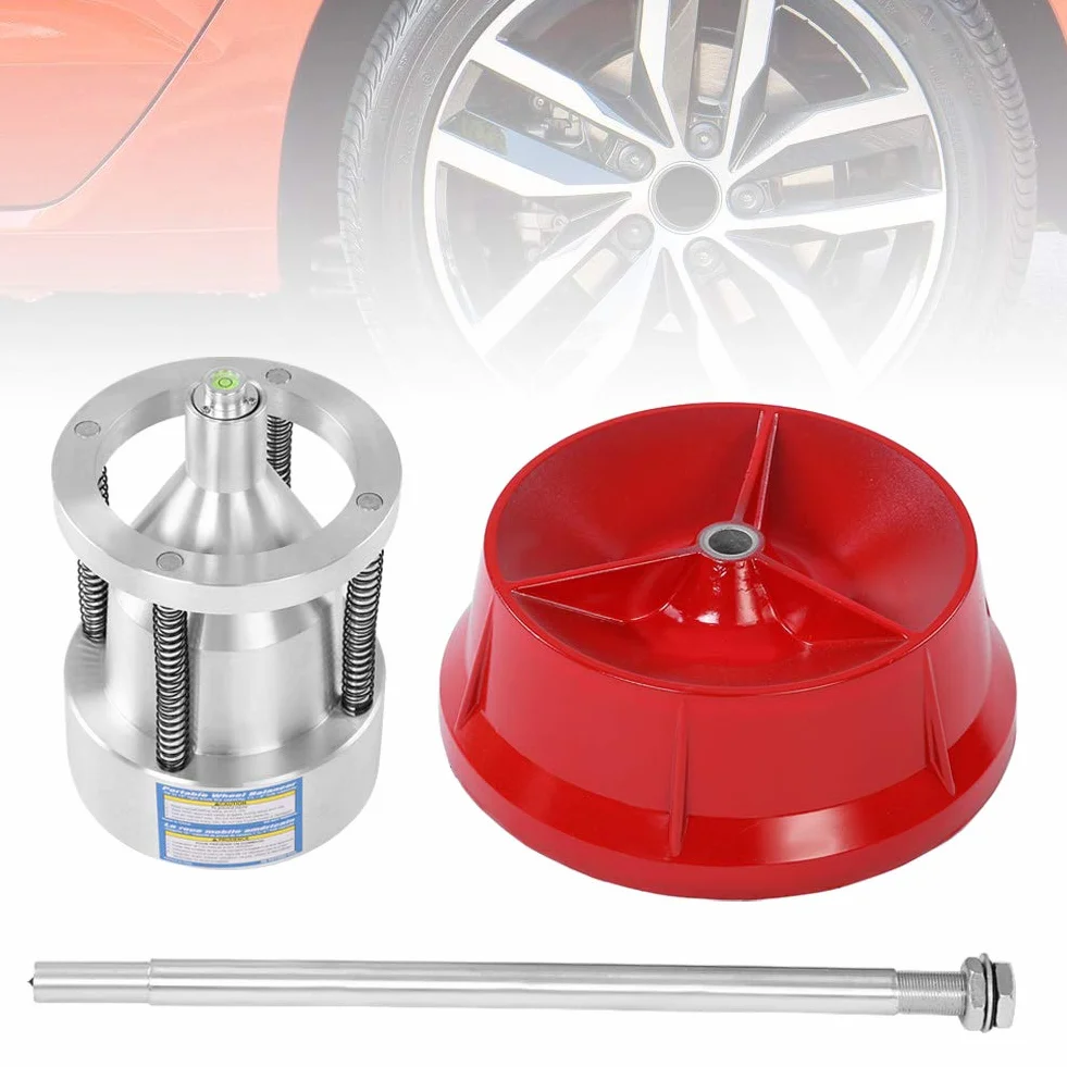 Equilibratrice portatile per ruote per auto, equilibratrice della gomma della ruota dei mozzi dello smontagomme della macchina di bilanciamento statico resistente per il camion dell'automobile